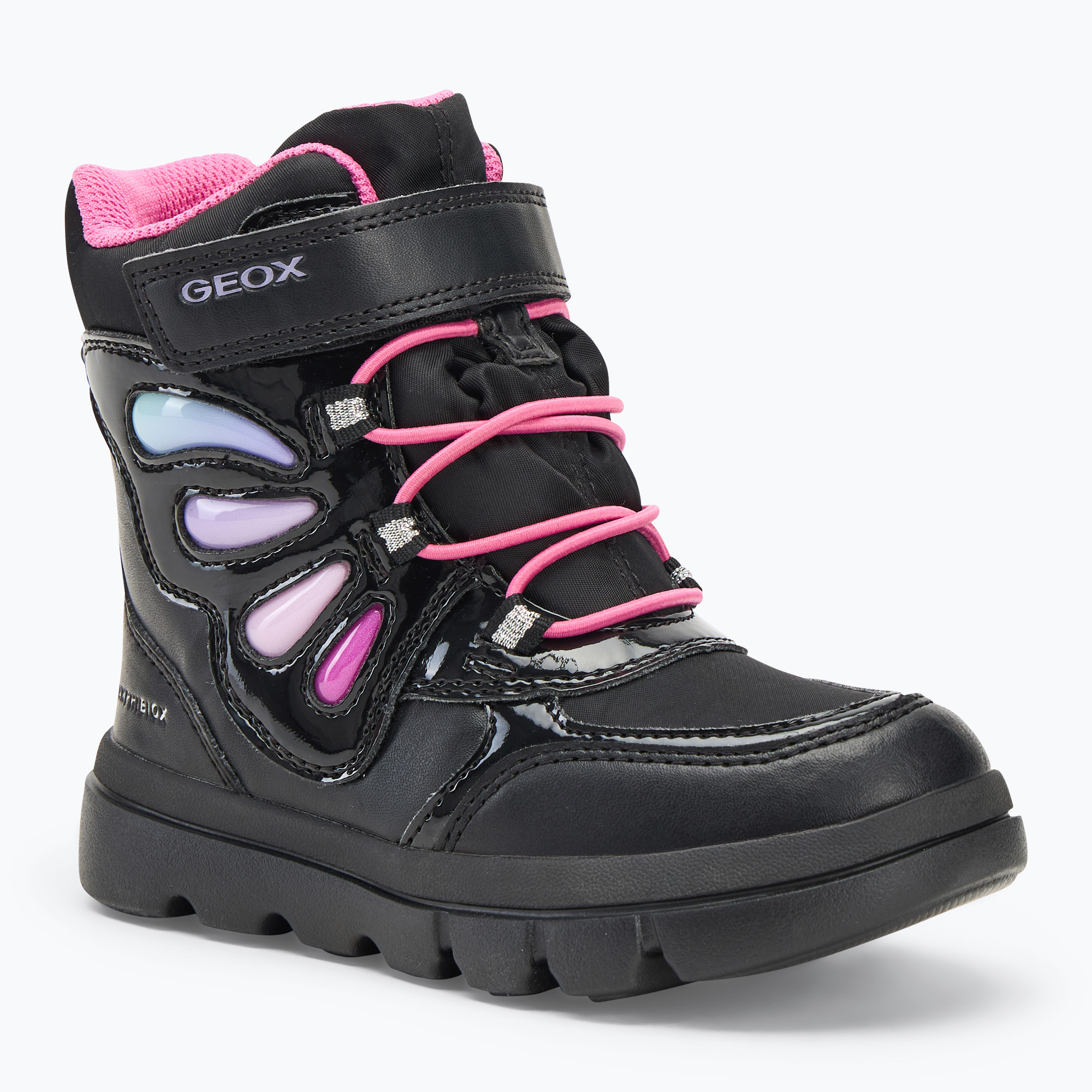 Geox Willaboom B A nero / multicolore stivali da neve per bambini (34 EU) (Willaboom B A J36HWA054FUC9240)