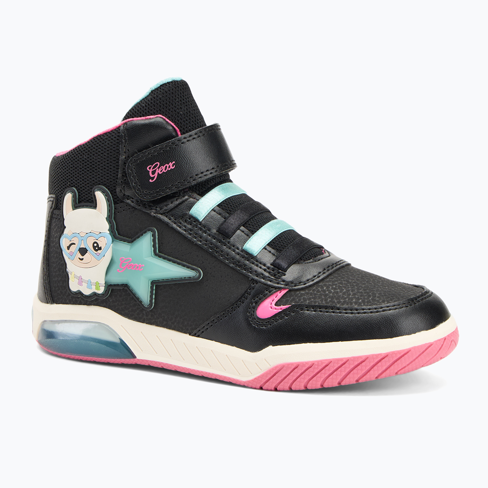 Geox Inek scarpe da bambino nero / acqua (32 EU) (Inek J36ASC0CENFC9B4A)