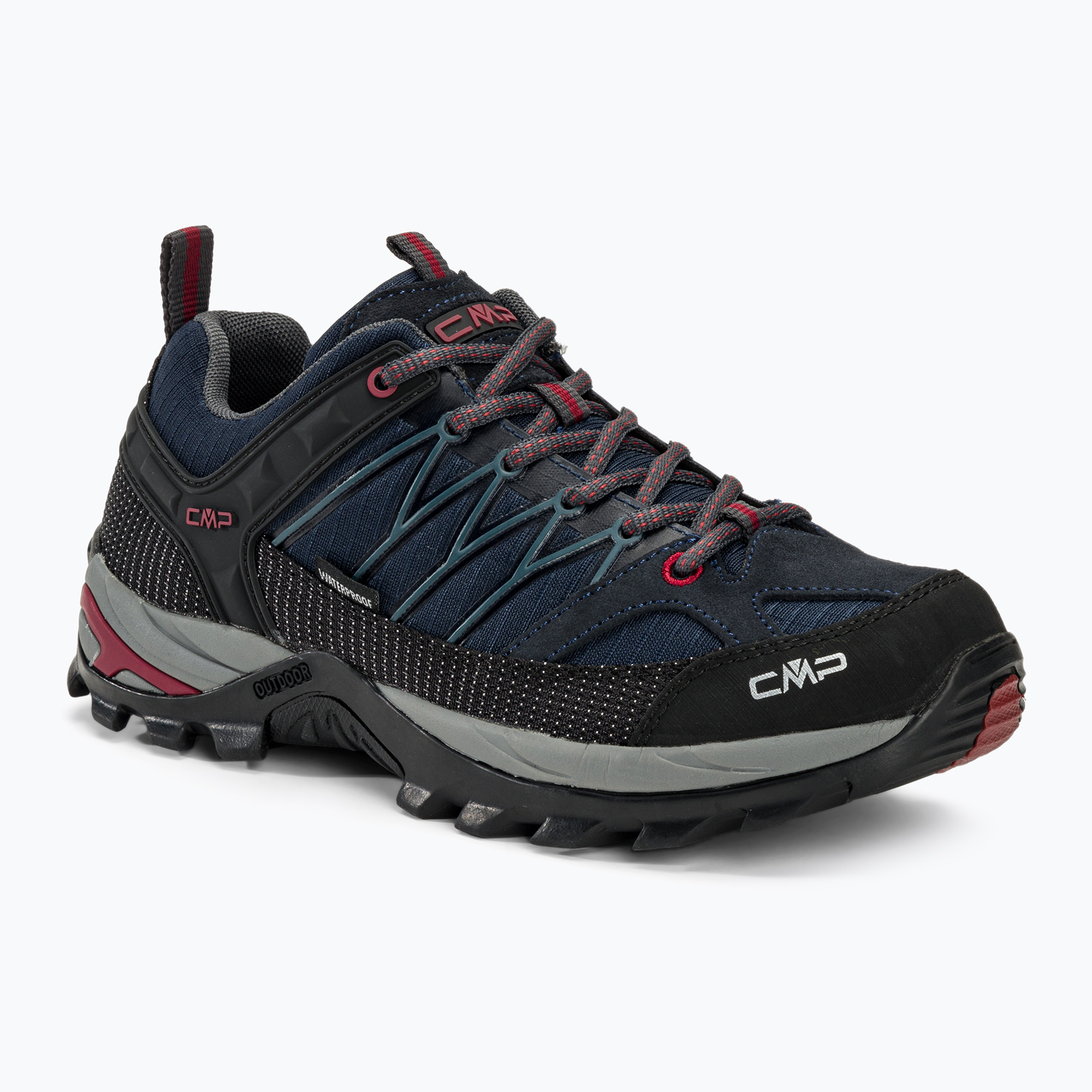 Scarponi da trekking CMP Rigel Low asfalto/syrah da uomo (41 EU) (Rigel Low Wp 3Q54457/62BN)