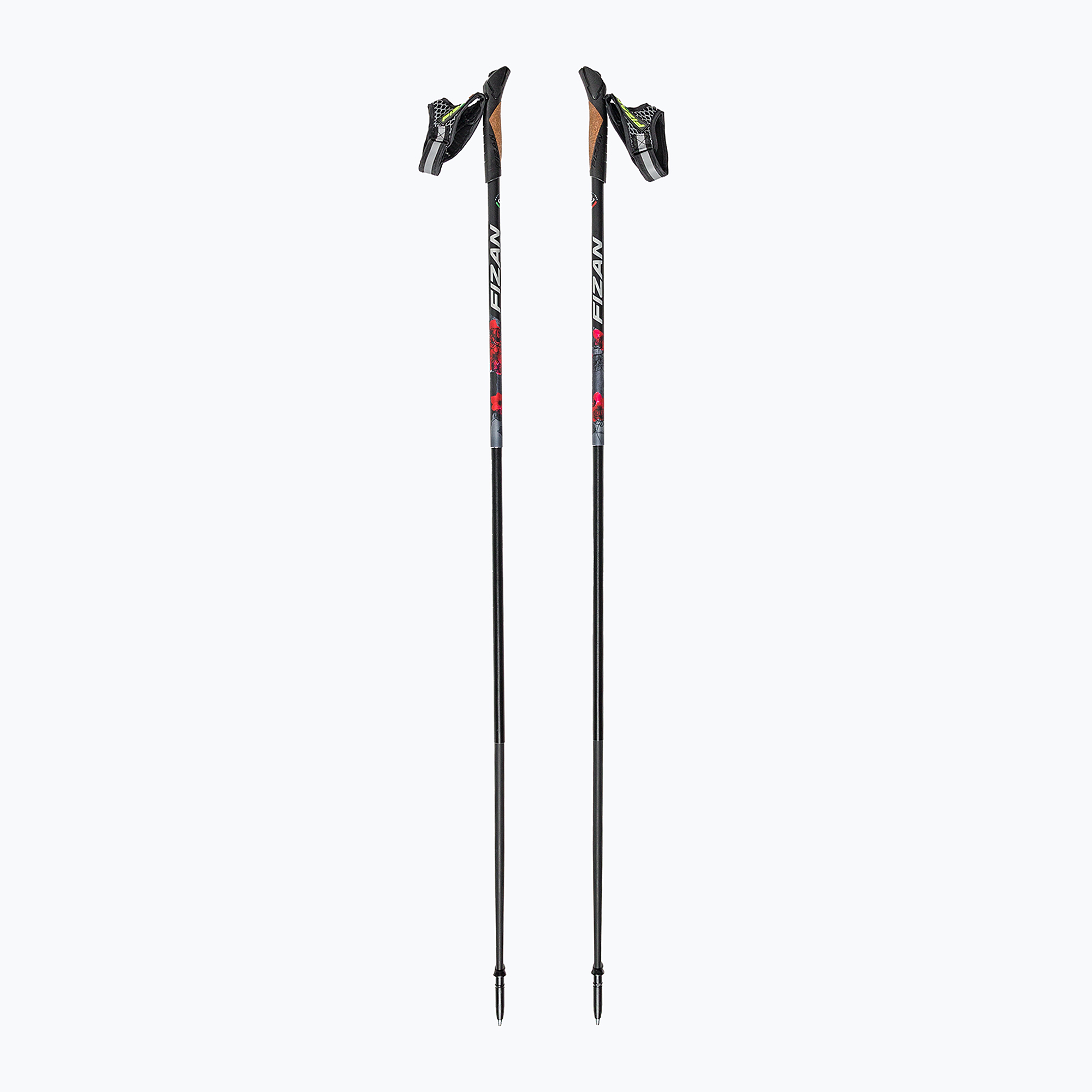 Bastoncini da nordic walking Fizan Lite grigio/fiore (97-110 cm) (Lite S22 7109)