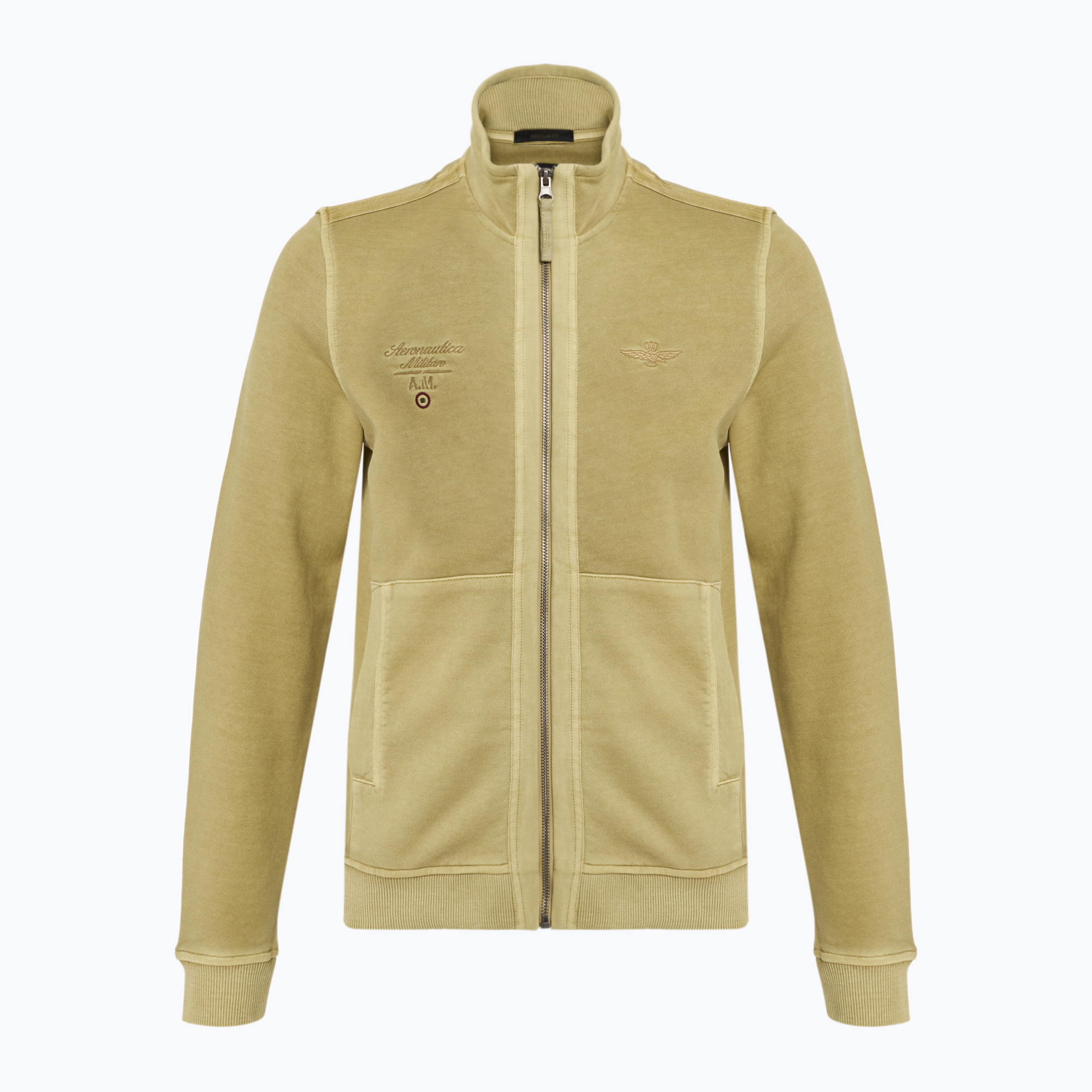 Felpa Aeronautica Militare uomo 251FE1992F583 antilope beige lavato (XL) (251FE1992F583)