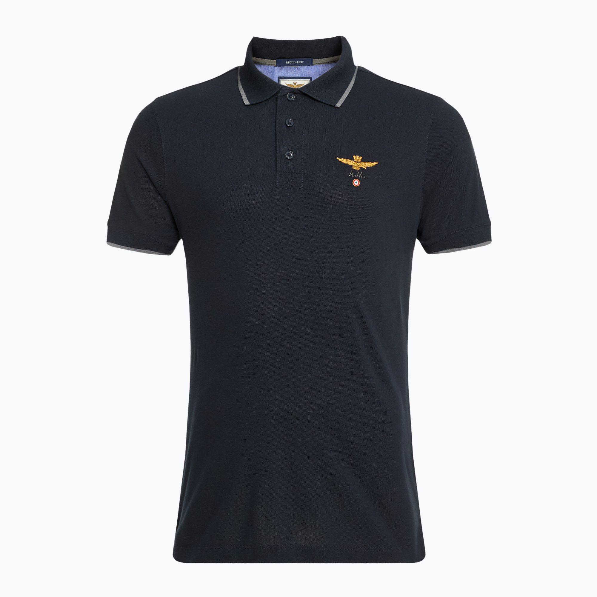 Polo da uomo Aeronautica Militare Essential blu navy