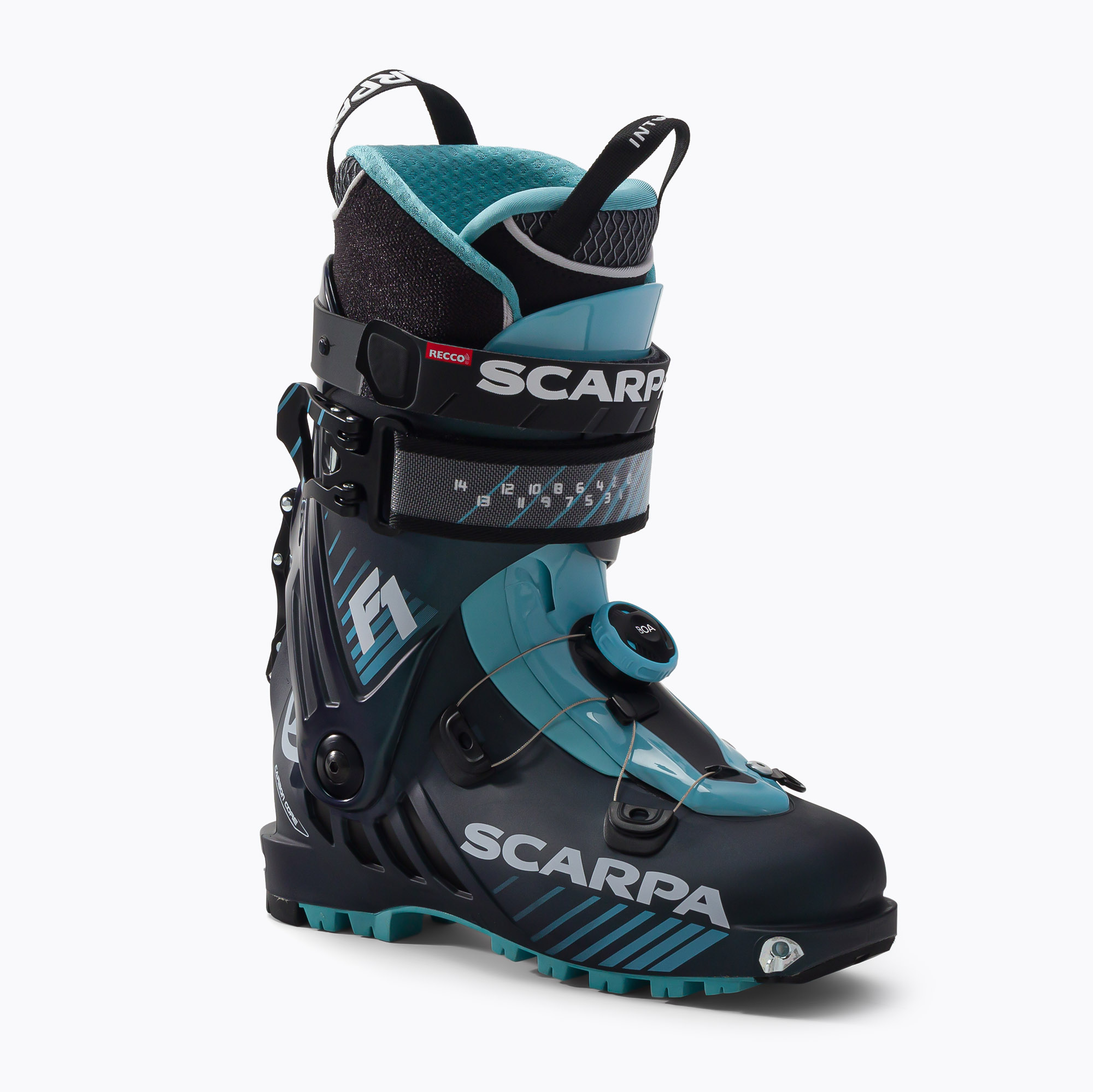 Scarponi da sci da donna SCARPA F1 antracite/aqua (24.5 cm) (F1 12173-502/1)