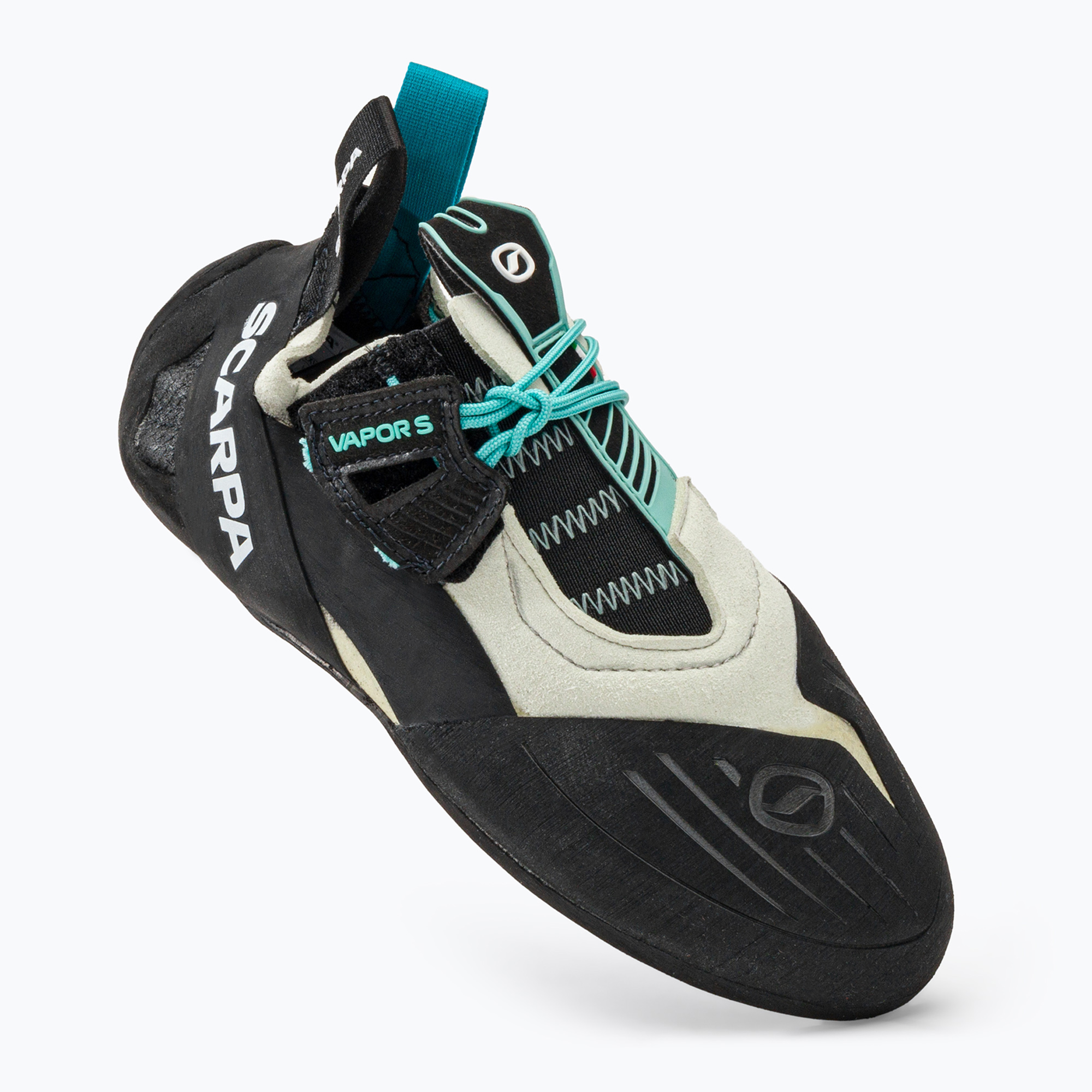 Scarpe da arrampicata da donna SCARPA Vapor S dust gray/aqua (39.5 EU) (Vapor S 70078)