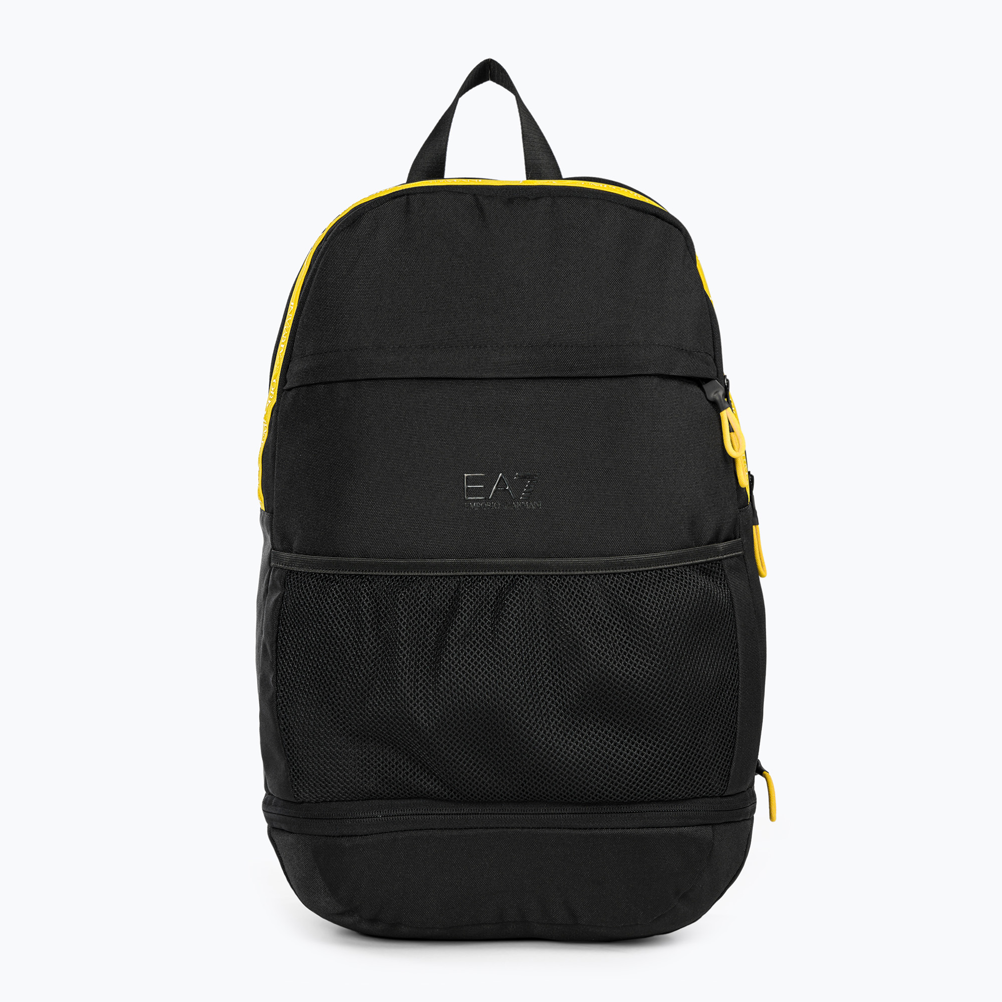 Zaino da uomo EA7 Emporio Armani Train Logo Tape 25 l nero/giallo (25 l) (Train Logo Tape 279502-4R927)