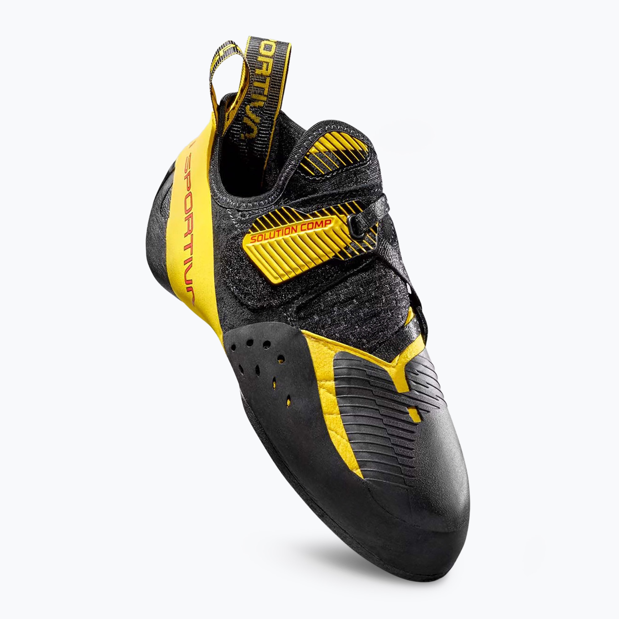 Scarpa da arrampicata La Sportiva Solution Comp uomo nero/giallo (39.5 EU) (Solution Comp ZFCS018K00Y00)