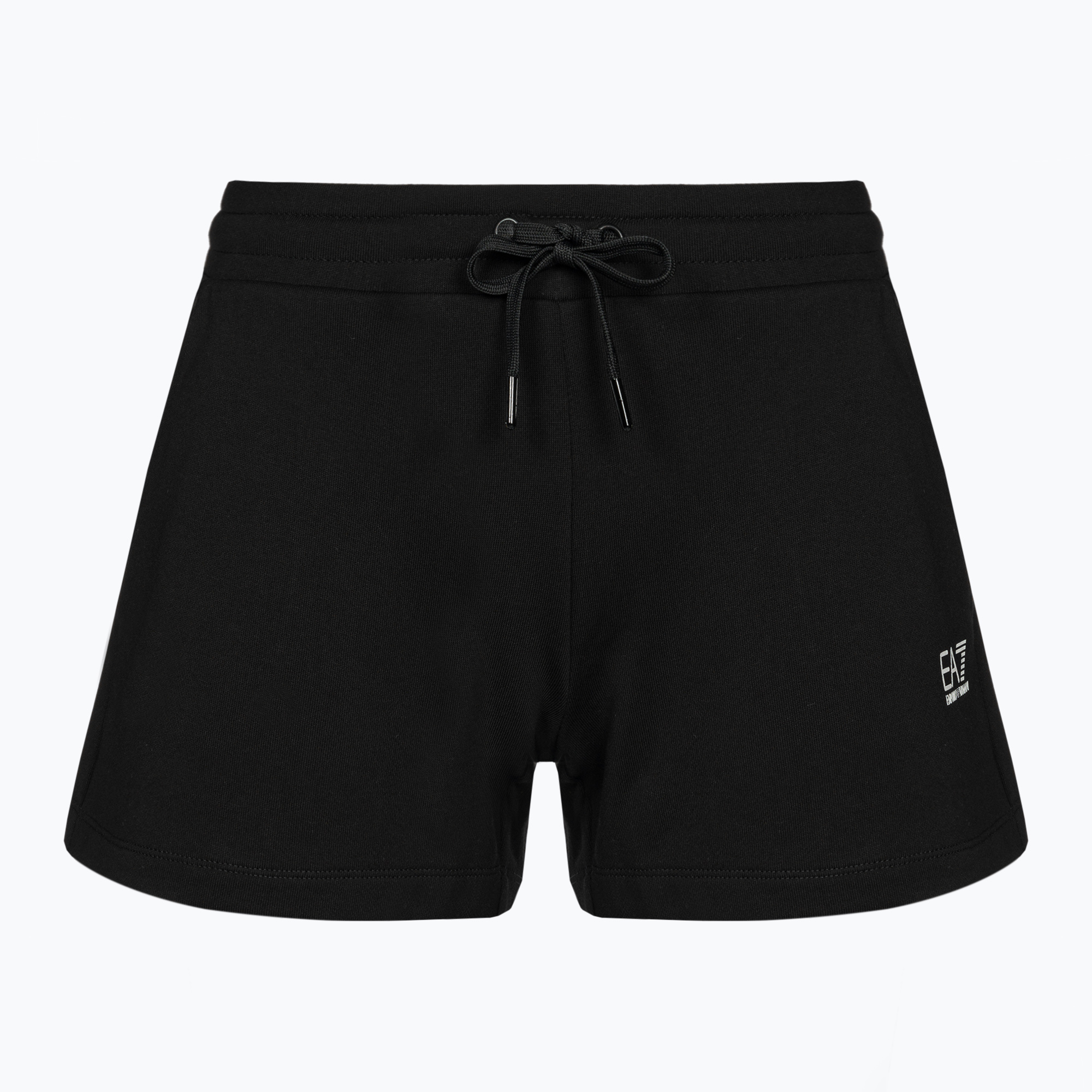 Pantaloncini da donna EA7 Emporio Armani Train Shiny nero/logo bianco (M) (Train Shiny 3DTS52-TJSYZ)