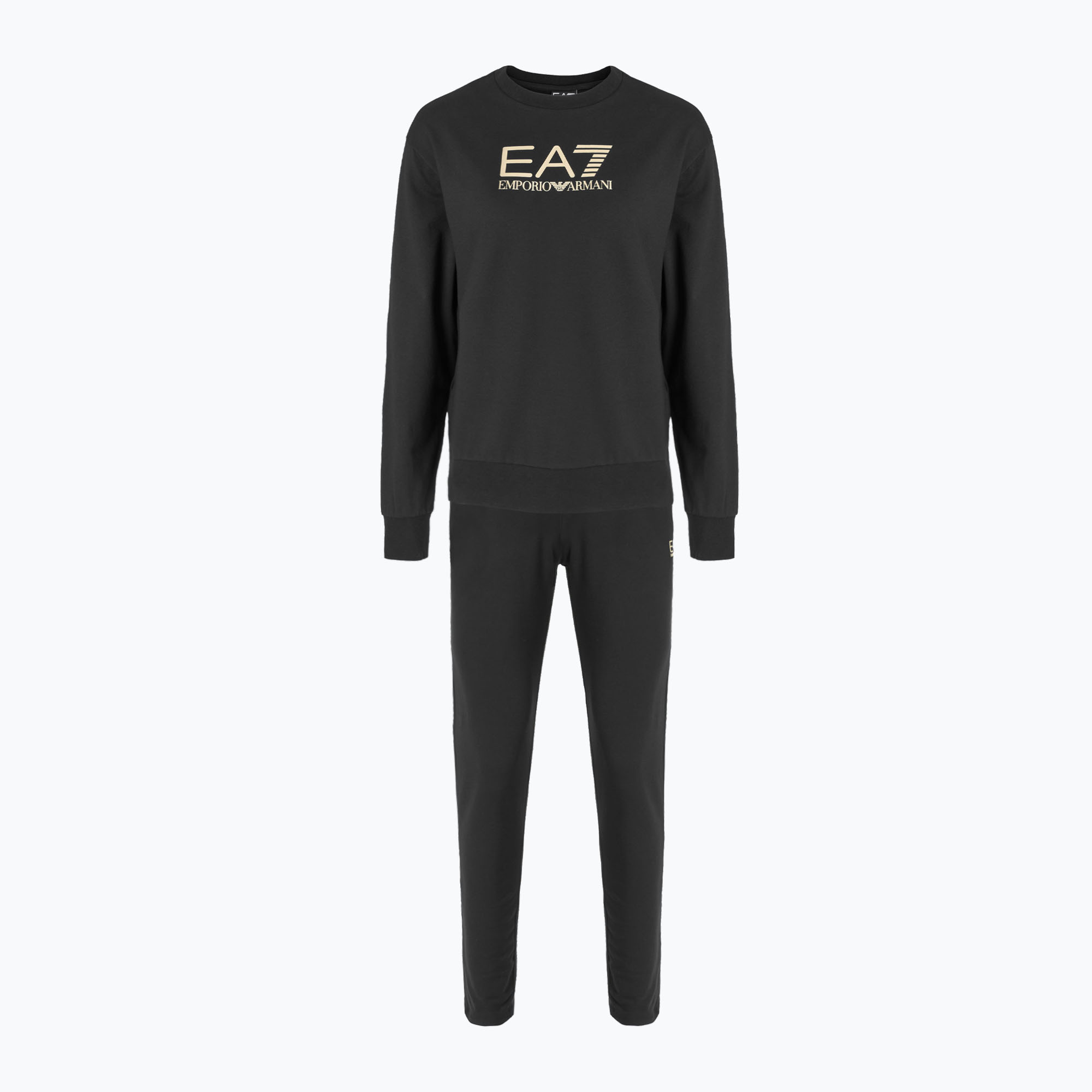 EA7 Tuta Emporio Armani donna MaxiLogo nero/oro (S) (Train Tracksuit MaxiLogo 7W000115-AF13135-MC004)