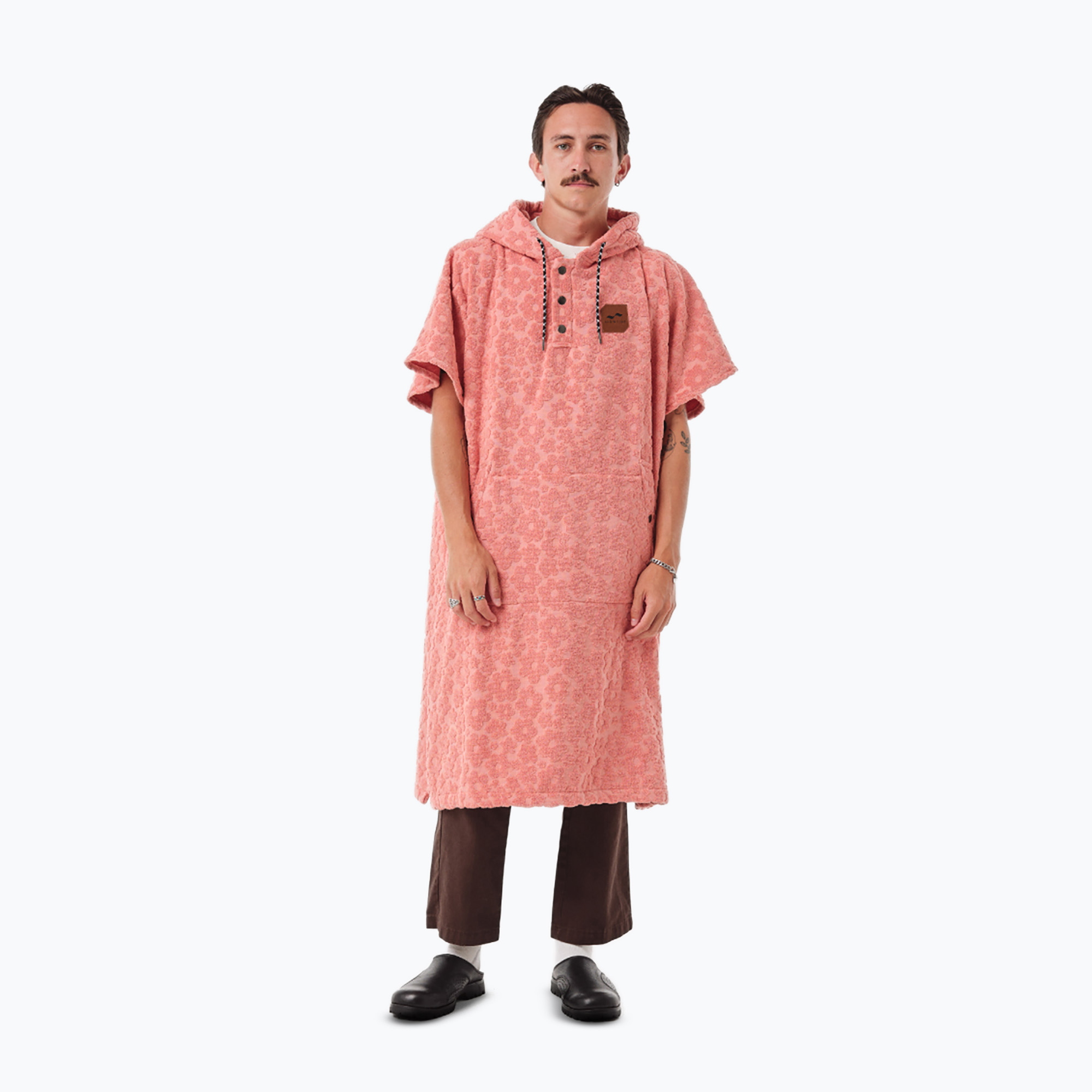 Slowtide Ginny Ex Caldo poncho guava (L-XL) (Ginny Ex Warm STEP018)