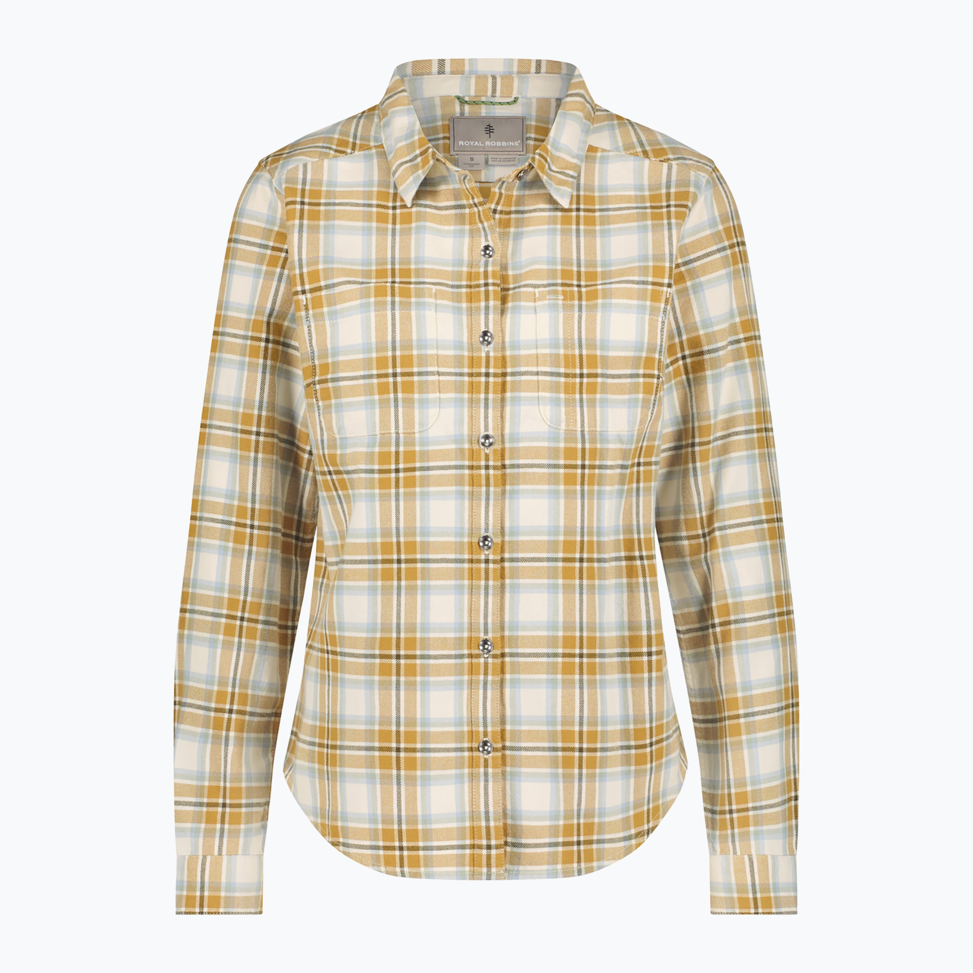 Camicia da donna Royal Robbins Lieback in flanella di cotone organico chalk tomales pld (M) (Lieback Organic Cotton Flannel Y621012)