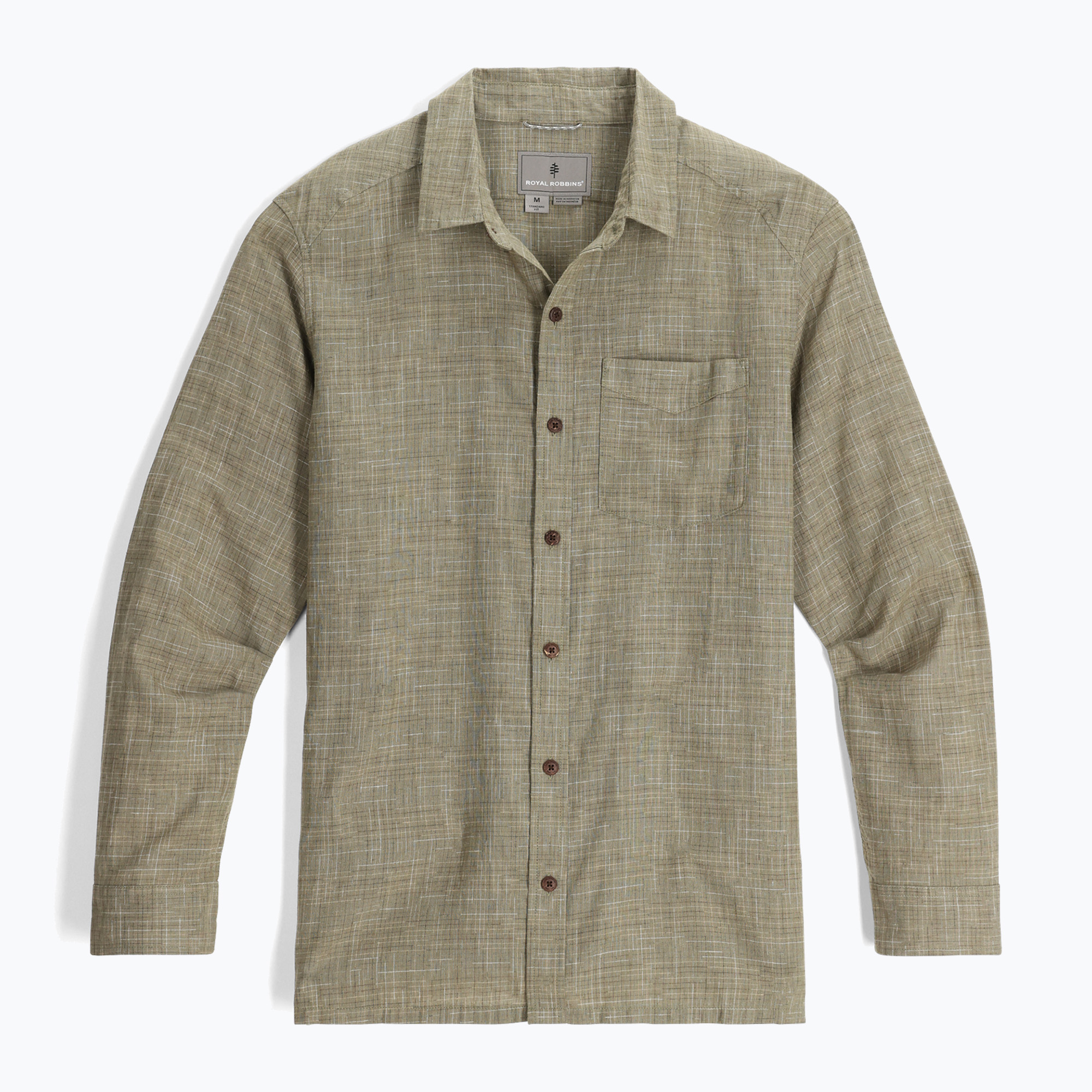 Royal Robbins camicia Hempline Spaced fiddlehead da uomo (L) (Hempline Spaced Y722035)