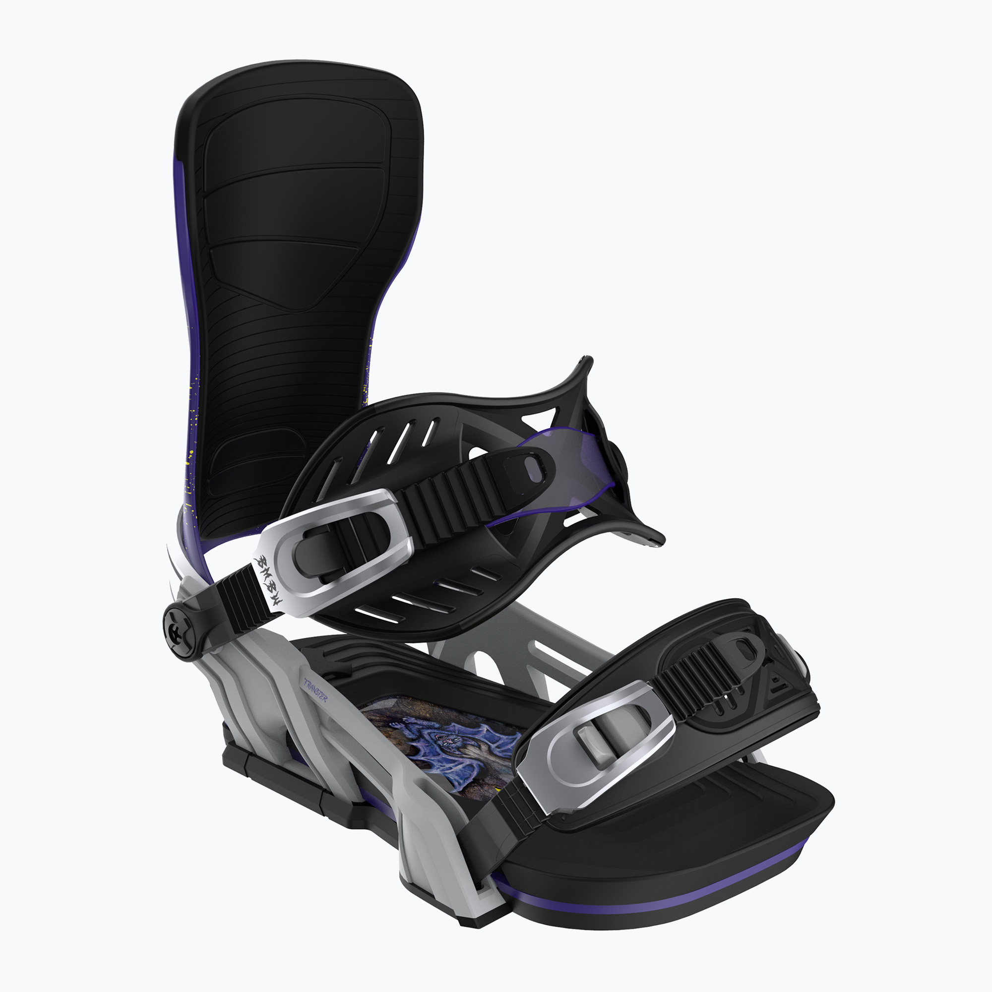 Attacchi da snowboard Bent Metal Transfer grigio/viola (M) (Transfer 24BN007-GRYPR)