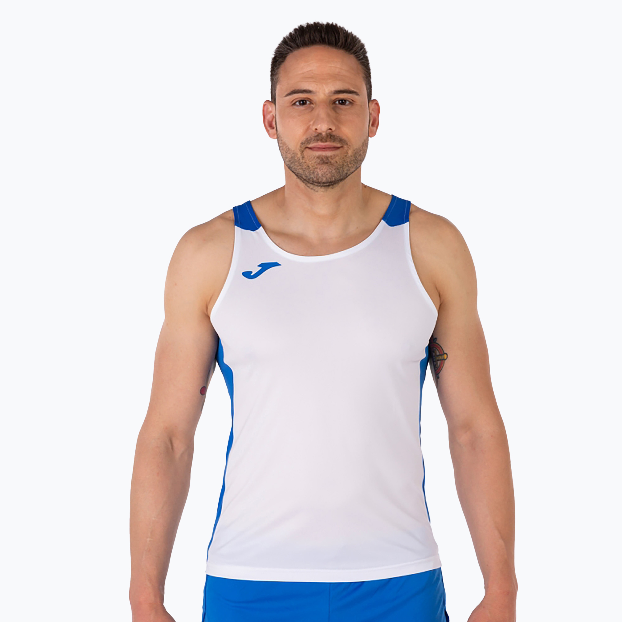 Canotta da running Joma Record II bianca/royal da uomo (2XL) (Record II Tank Top 102222)