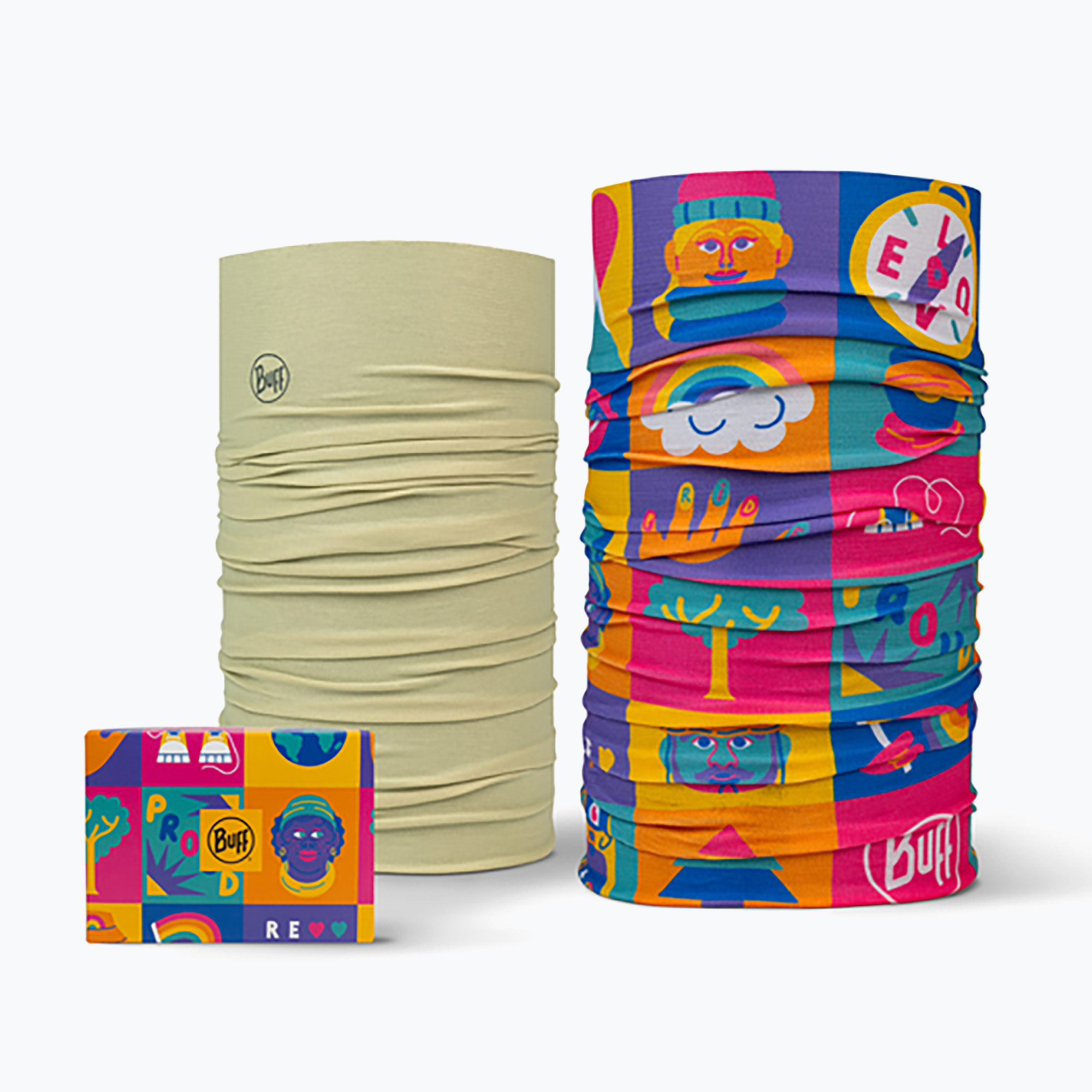 BUFF Coolnet UV Twin Pack Pride imbragatura multifunzionale multicolore (Coolnet UV Twin Pack 135784.555.10.00)