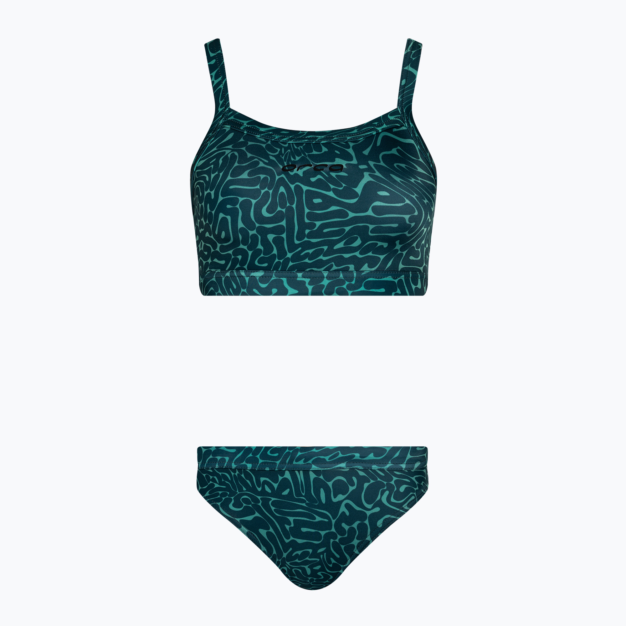 Costume da bagno due pezzi donna Orca Core Bikini verde diploria (XS) (Core Bikini MS524835)