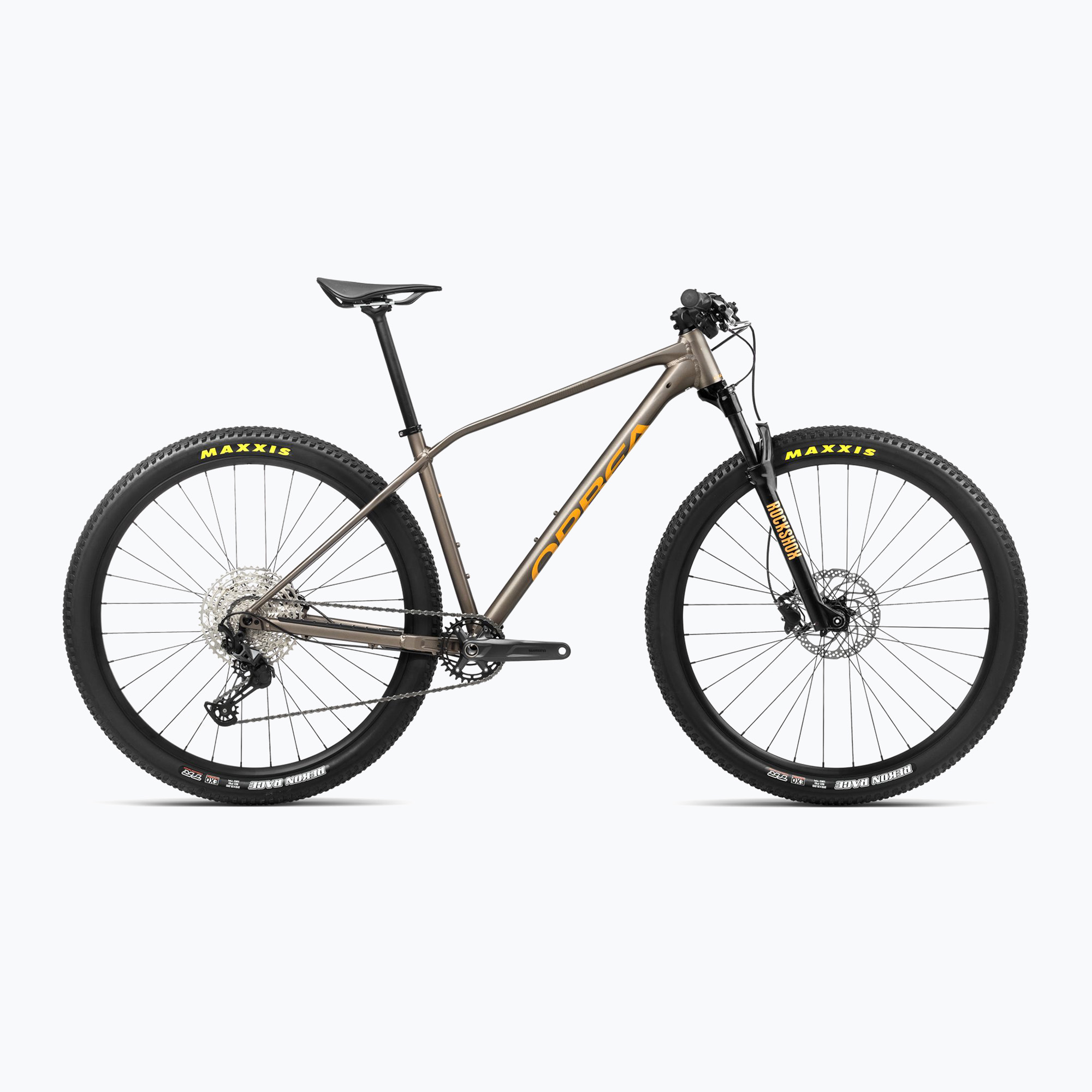 Orbea Alma H20 2024 taupe brown/mango mountain bike