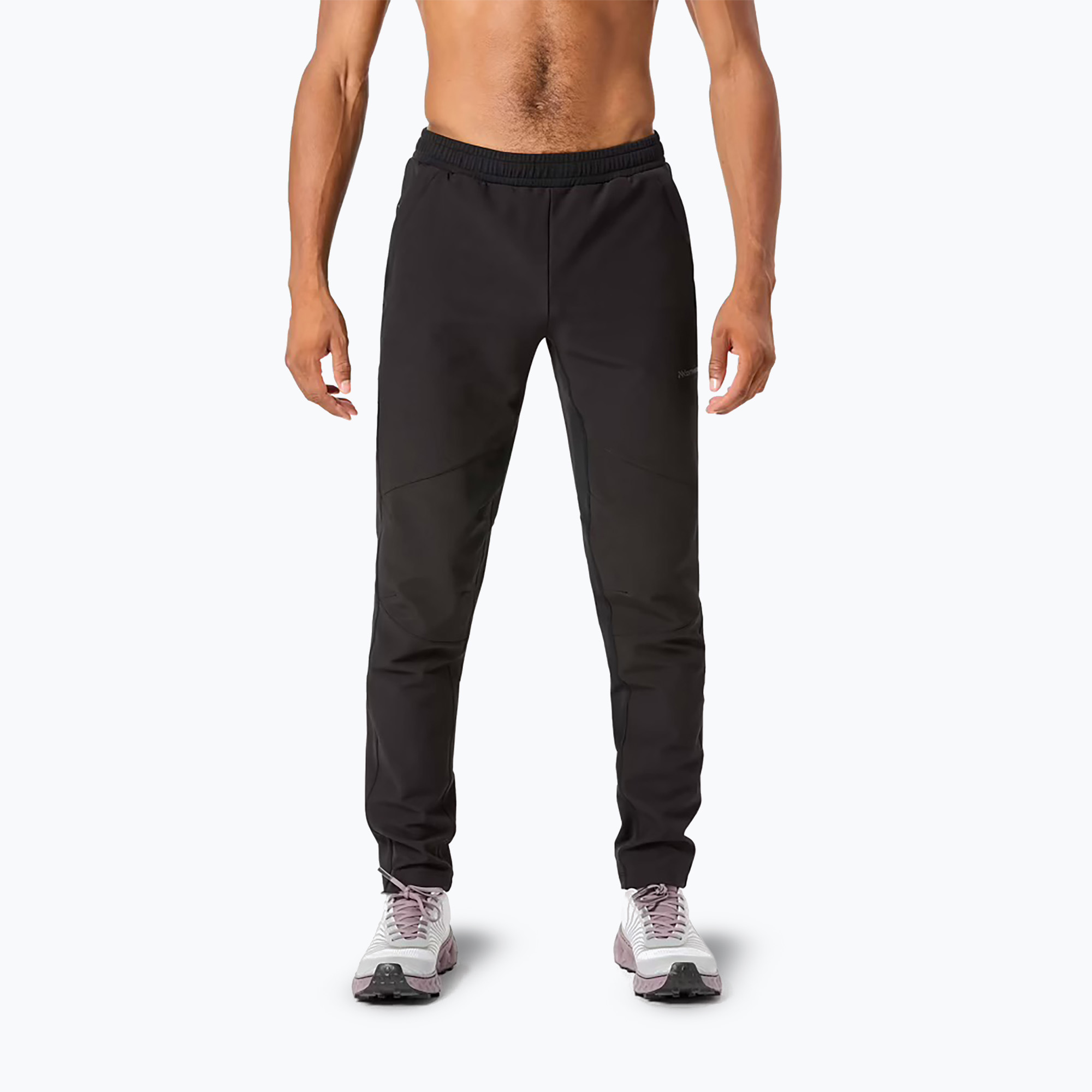 Pantaloni da corsa da uomo NNormal Active Warm svart/nero (XL) (Active Warm N2CMAP1-001)