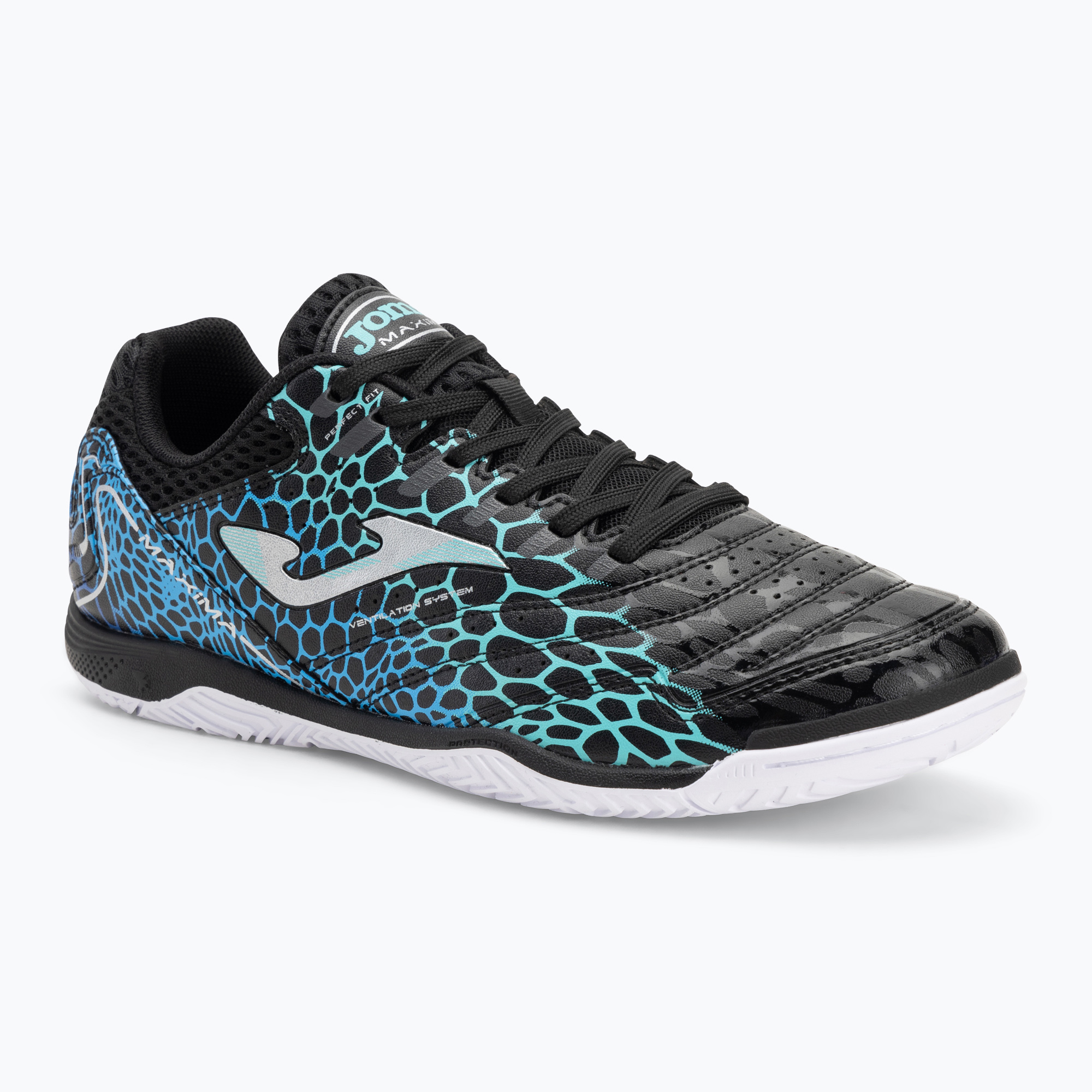Scarpe da calcio Joma Maxima IN da uomo, nero/turchese (42 EU) (Maxima IN MAXS2531IN)