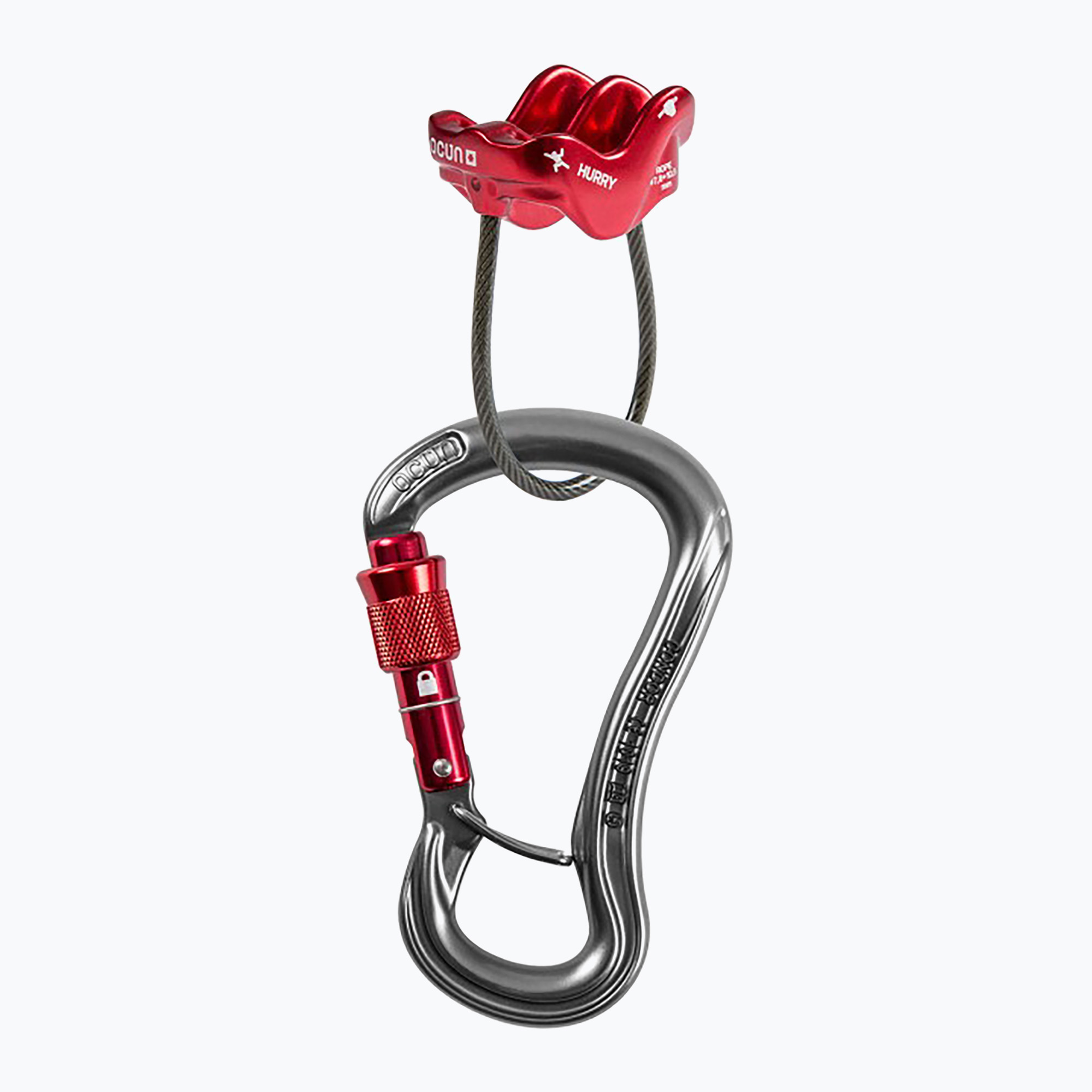 Ocun Belay Condor Kit di assicurazione a vite/rapida antracite