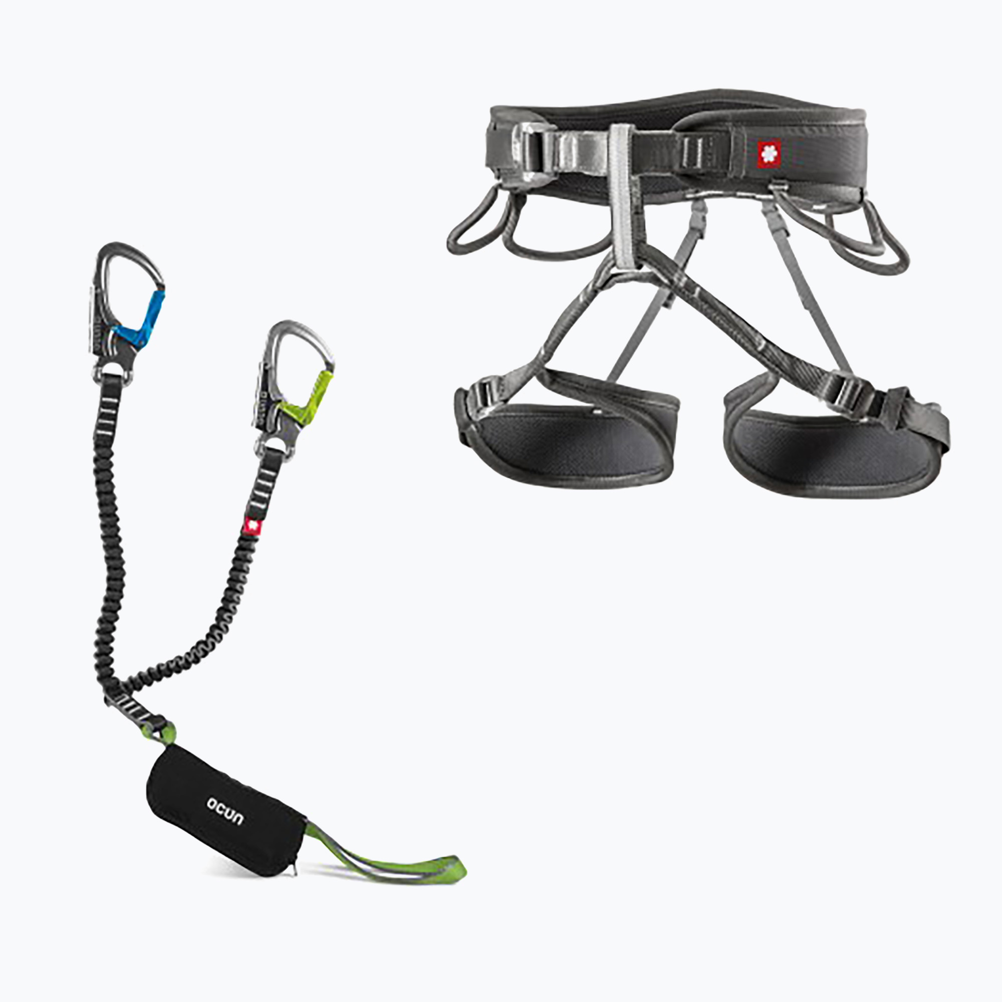 Imbracatura Ocun Via Ferrata Twist + set di affondi + Captur grigio