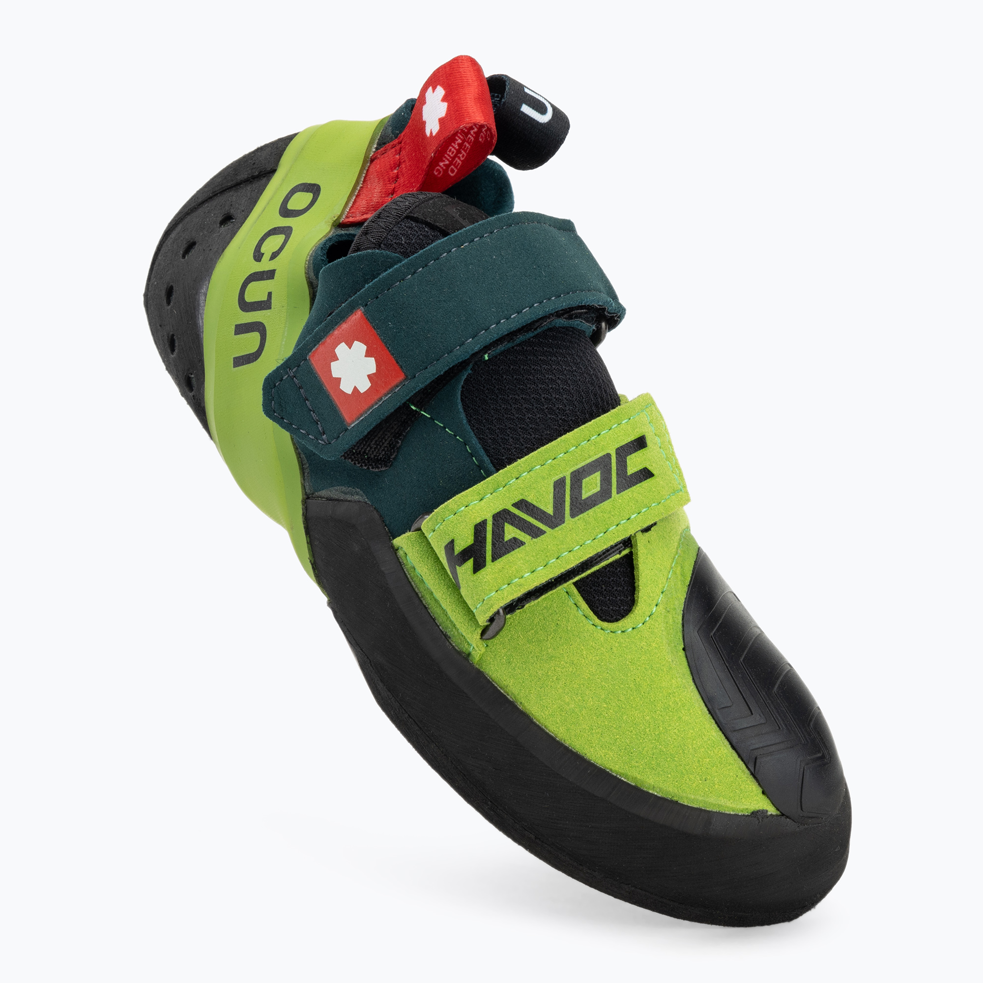 Scarpa d'arrampicata Ocun Havoc, benzina/verde (38.5 EU) (Havoc 4577)