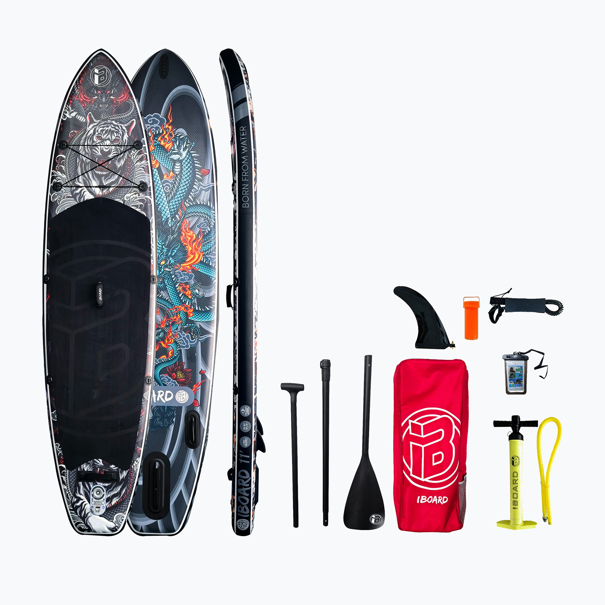 Tavola da SUP iBoard Black Tiger 11'