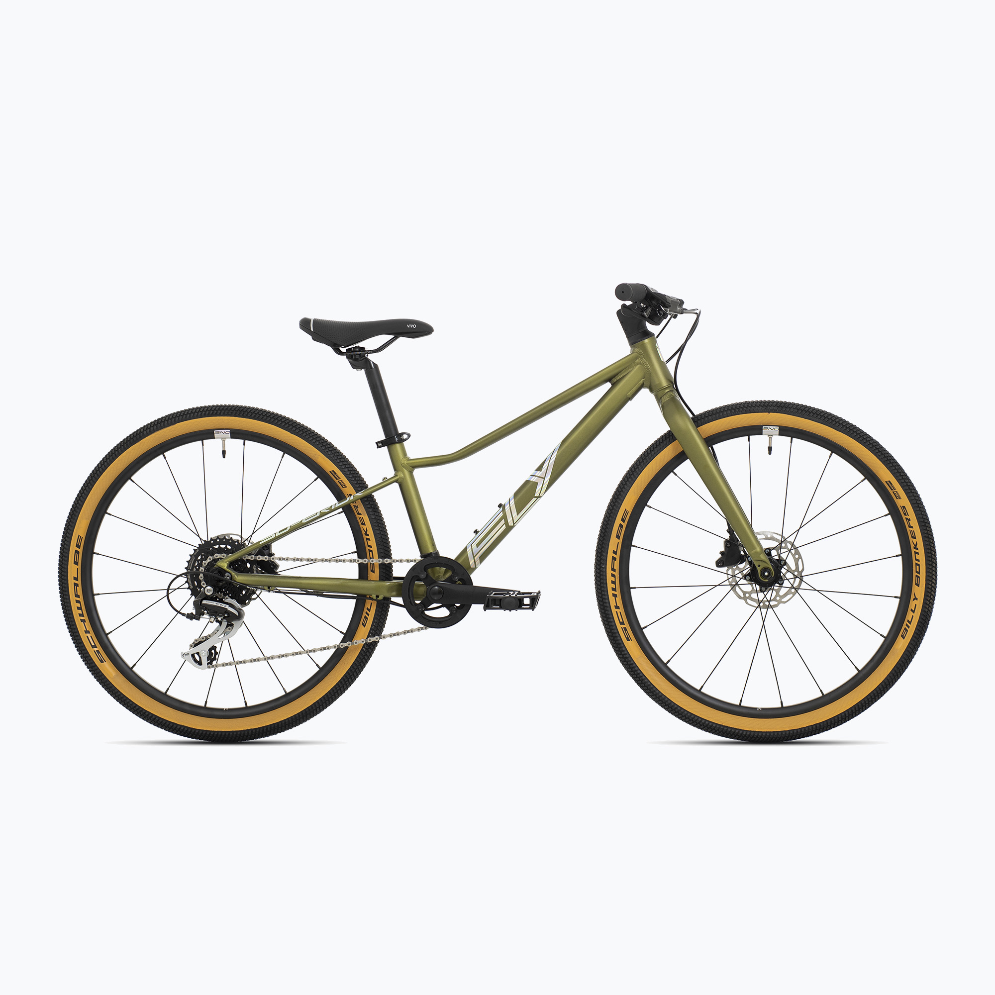 Bicicletta per bambini Superior F.L.Y. 24 DB oliva opaca metallizzata/ologramma cromato