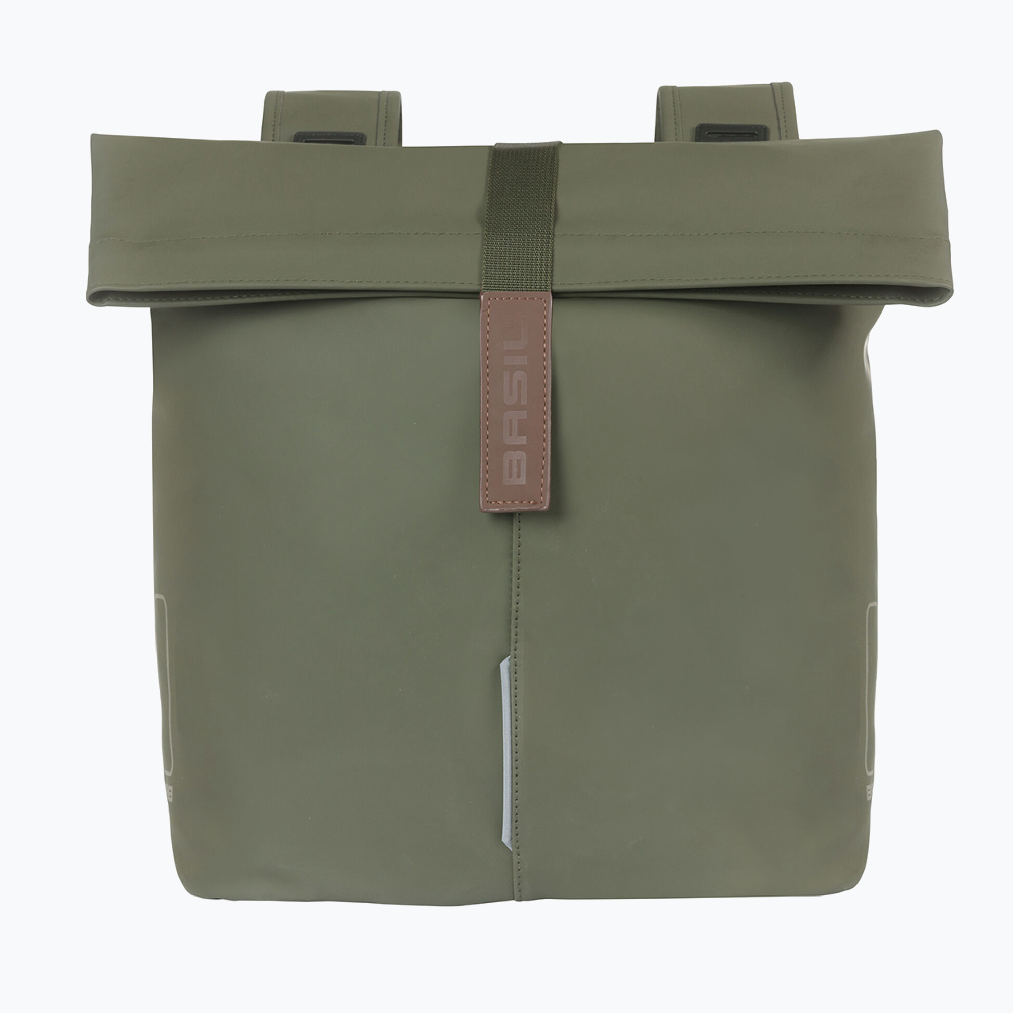 Basil City Doppia pelle vegana 32 l verde borse da bicicletta (32 L) (City Double Vegan Leather B-18375)