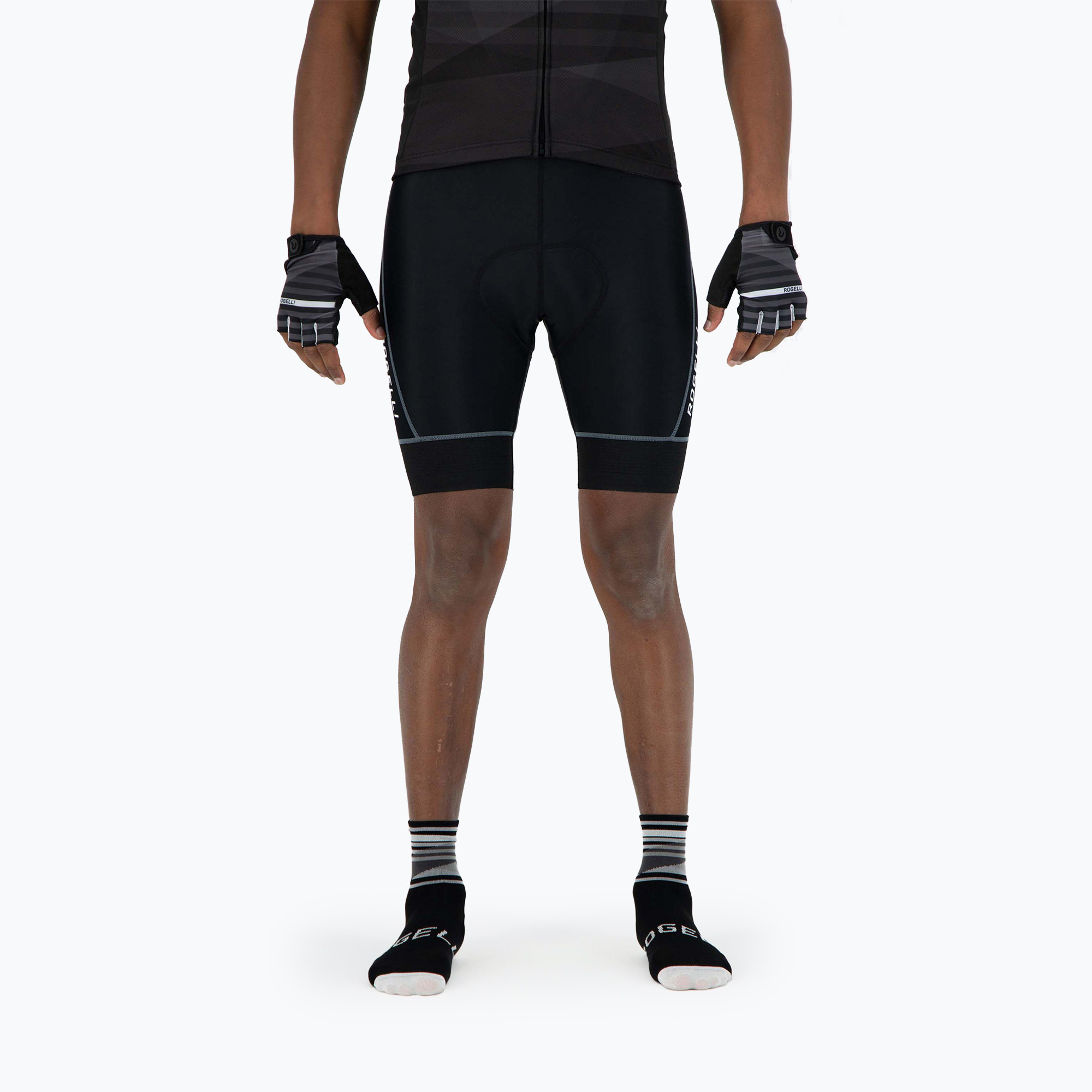 Pantaloncini Rogelli Lugo II da uomo, nero (2XL) (Lugo II Bib Short 002-422)