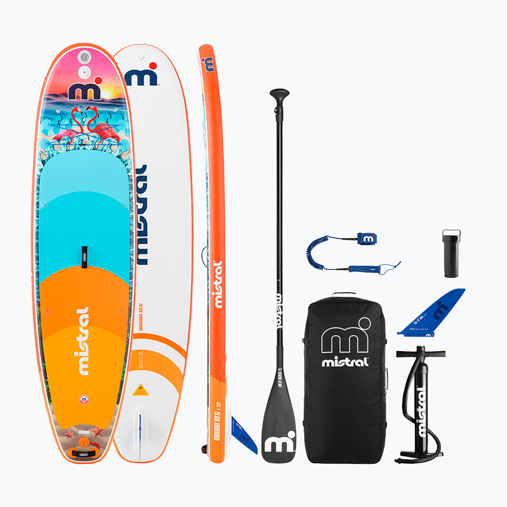 Mistral Aruba SUP board 10'6" blu/arancio/rosa (320 cm) (Aruba SUP 10'6" 1104155107151)