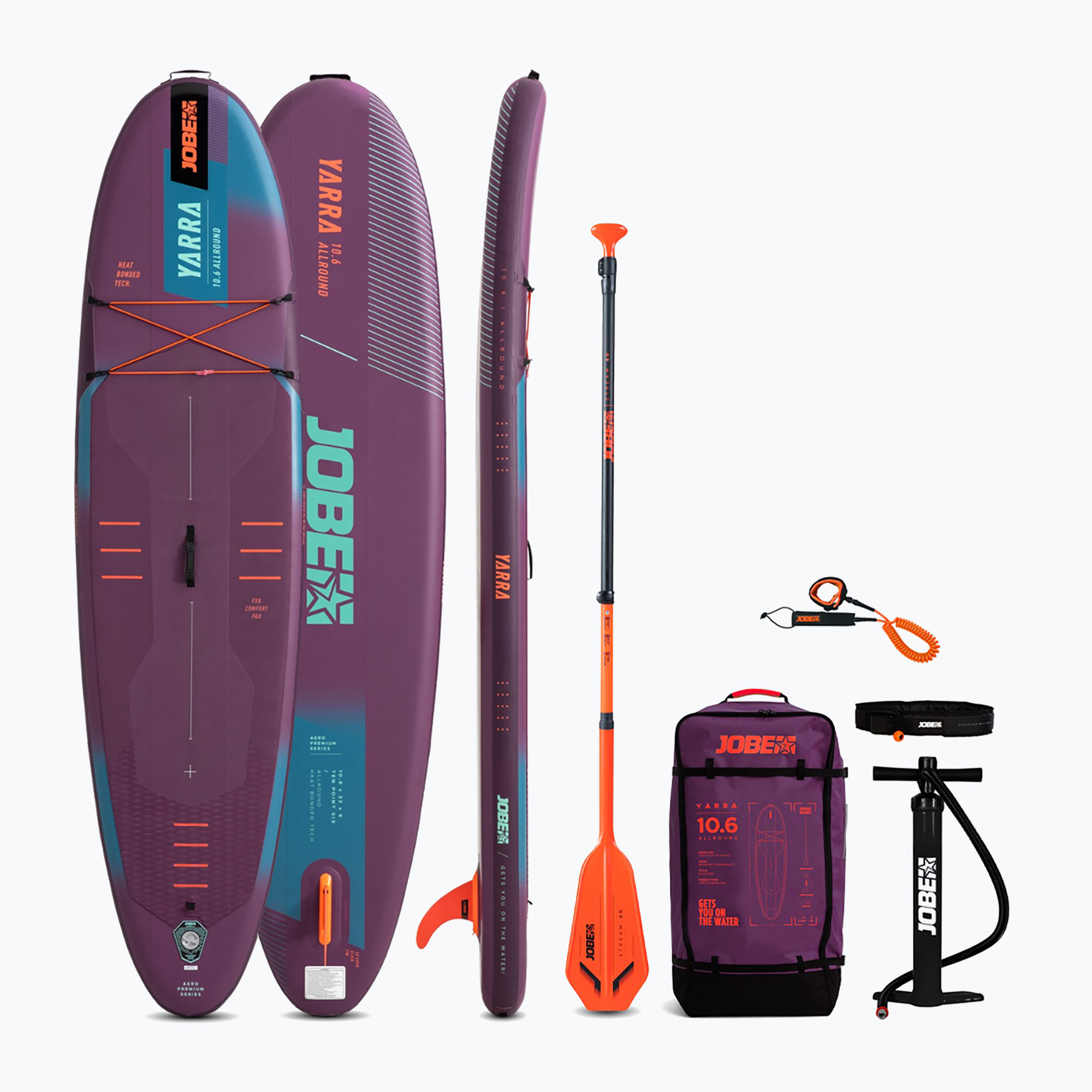 JOBE Aero Yarra SUP Board Package 10'6" sunset purple (320 cm) (Aero Yarra SUP Board Package 10'6" 486425008)