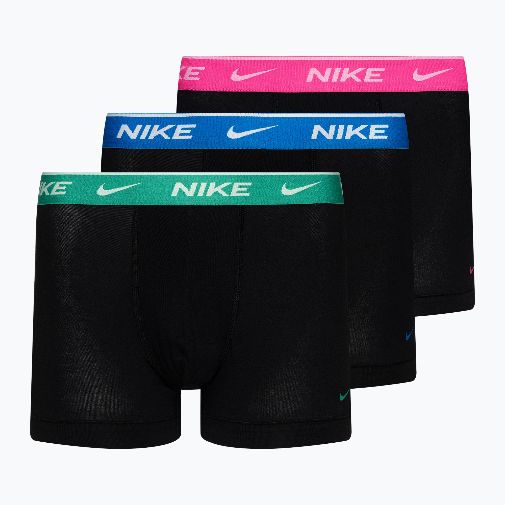 Boxer da uomo Nike Everyday Cotton Stretch Trunk 3 paia blu/turchese/rosa (XL) (Everyday Cotton Stretch Trunk KE1008-MTO)