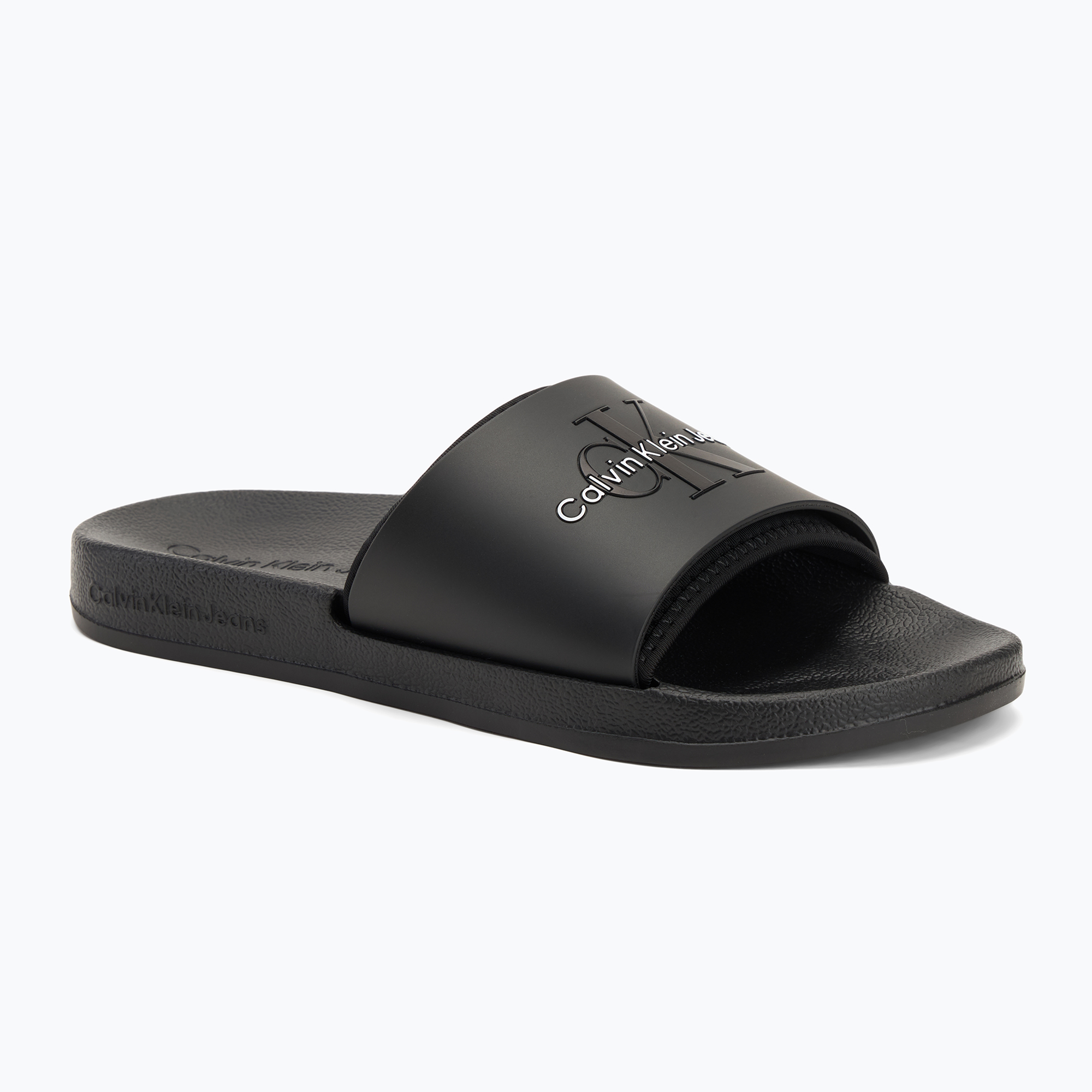 Calvin Klein YM0YM00361 Uomo Slide Rubber Neoprene Monologo nero infradito (45 EU) (Slide Rubber Neoprene Monologo YM0YM00361BDS)