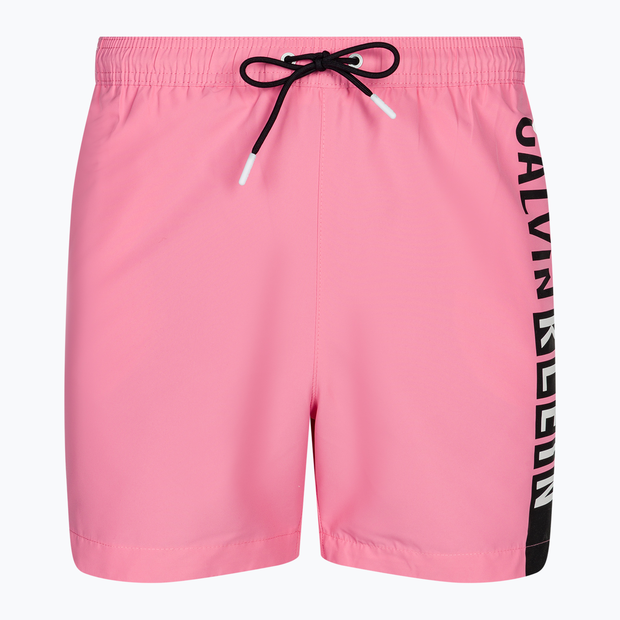 Pantaloncini da bagno Calvin Klein Medium con coulisse e grafica da uomo in rosa (M) (Medium Drawstring-Graphic KM0KM00991TFZ)