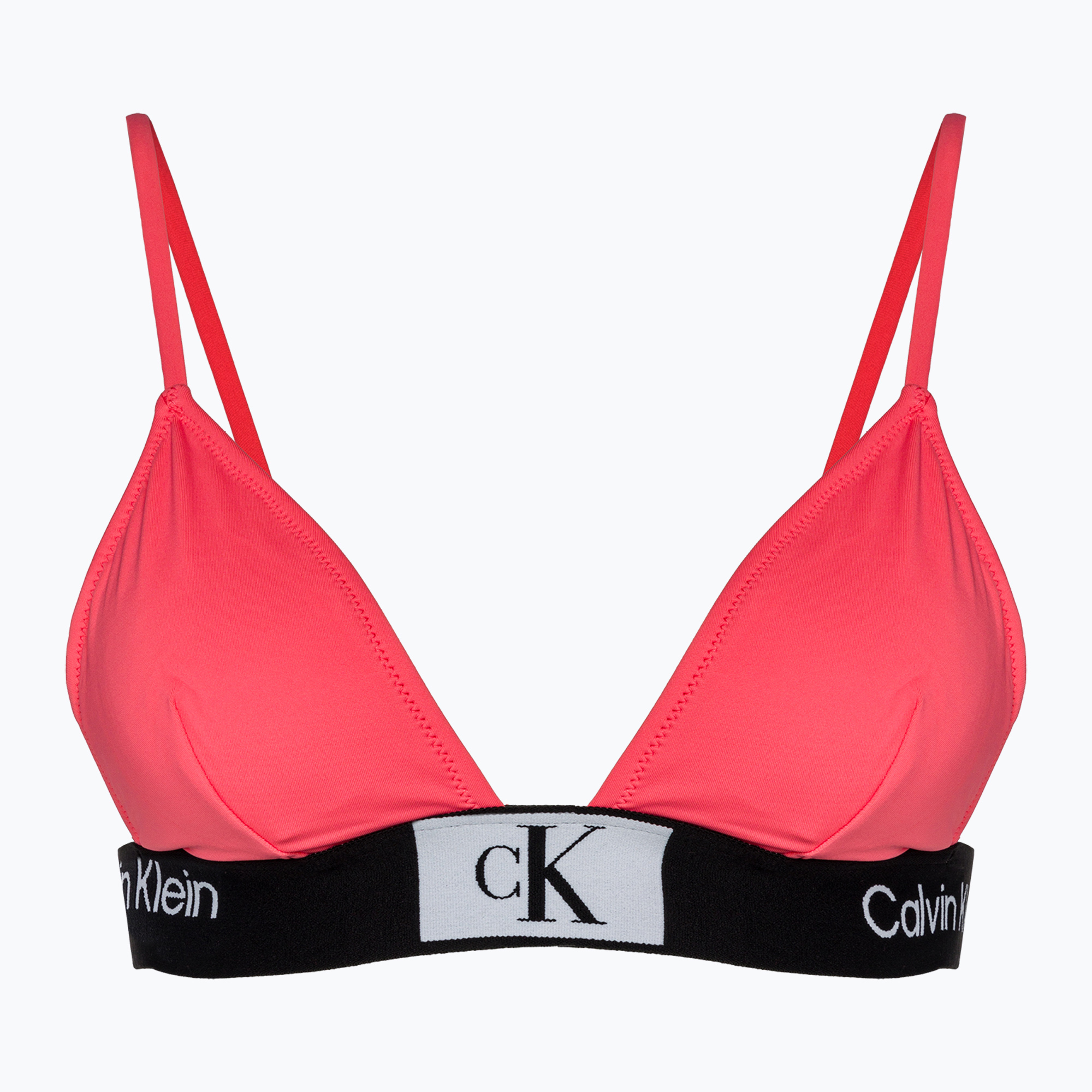 Calvin Klein Triangolo fisso-RP top costume da bagno calypso coral (XL) (Triangle-RP KW0KW02451TBK)