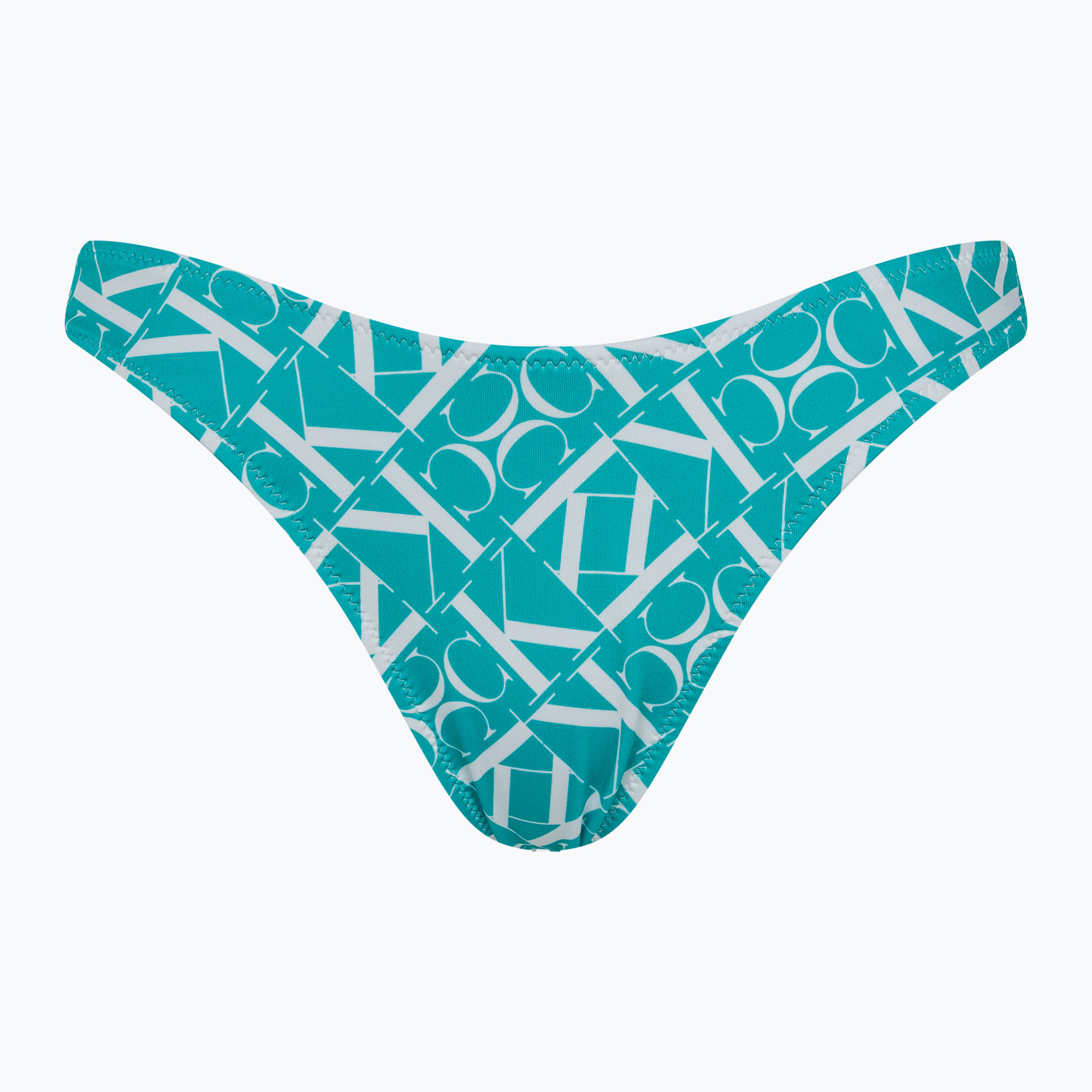 Calvin Klein Bikini Bottom sfacciato Stampa monogramma blu (M) (Cheeky Bikini Print KW0KW024850G1)