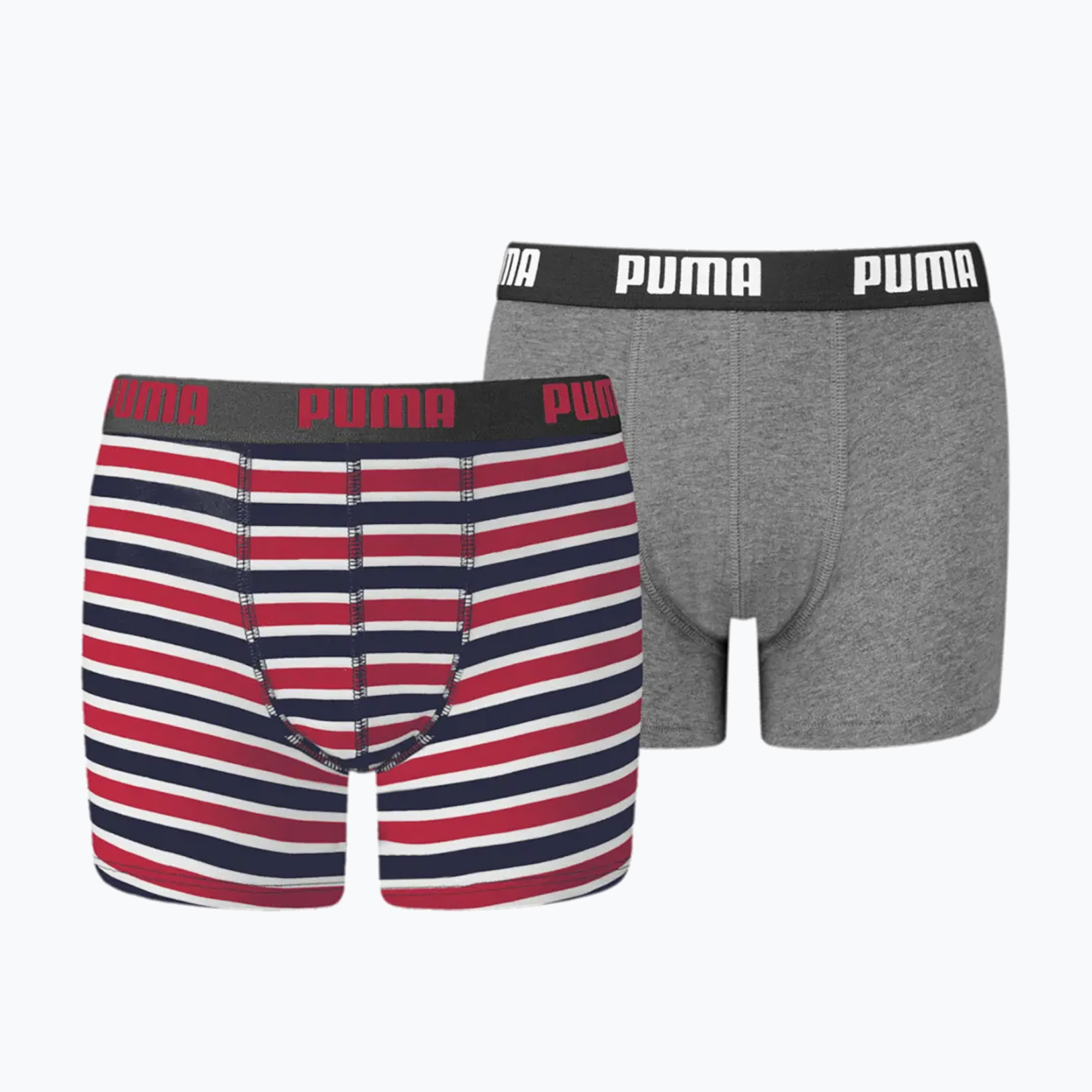 Boxer PUMA Printed Basic per bambini 2 paia di nastri rossi (152) (Printed Basic 935452 01)