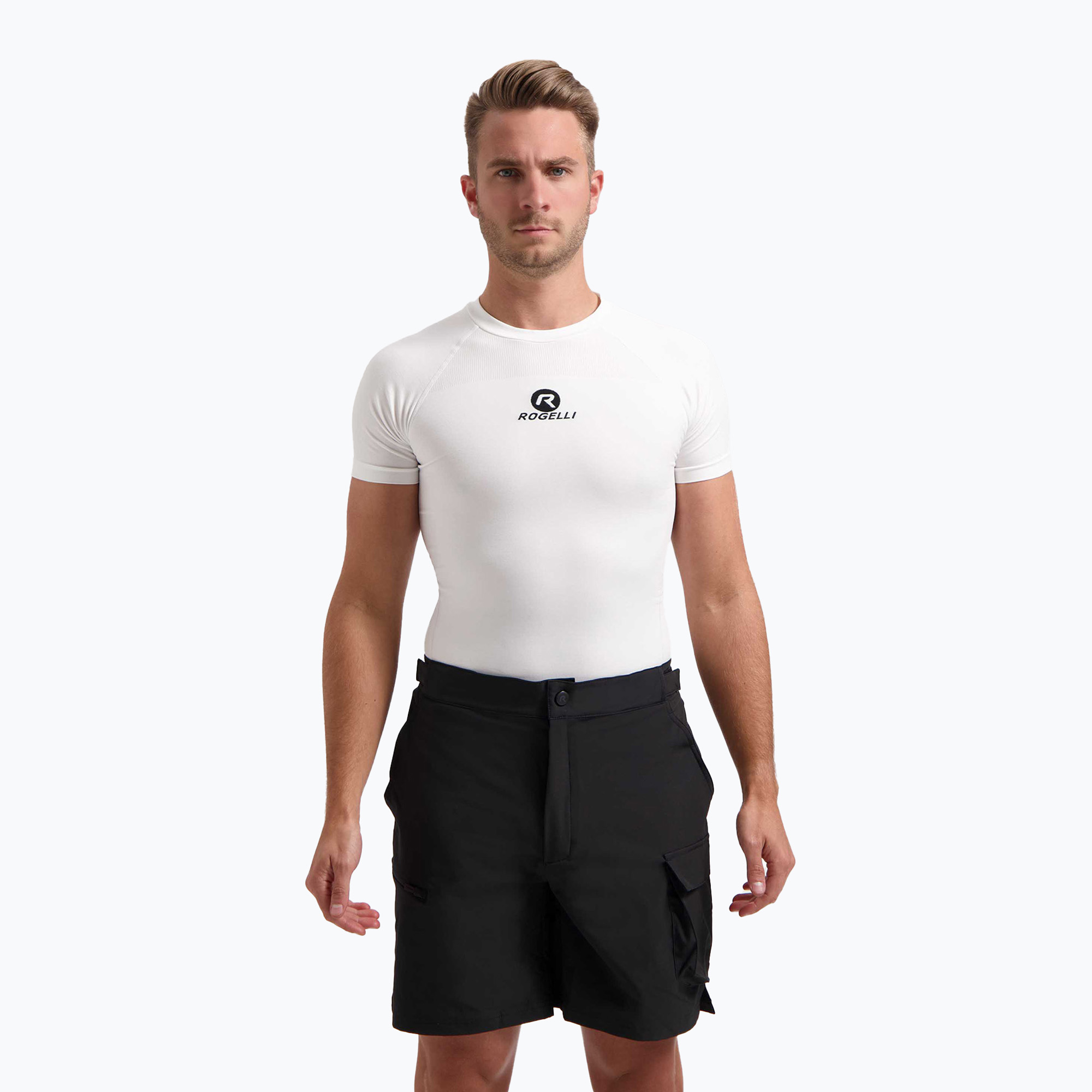 Pantaloncini da ciclismo Rogelli Buccino II da uomo, nero (S) (Buccino II ROG352254)