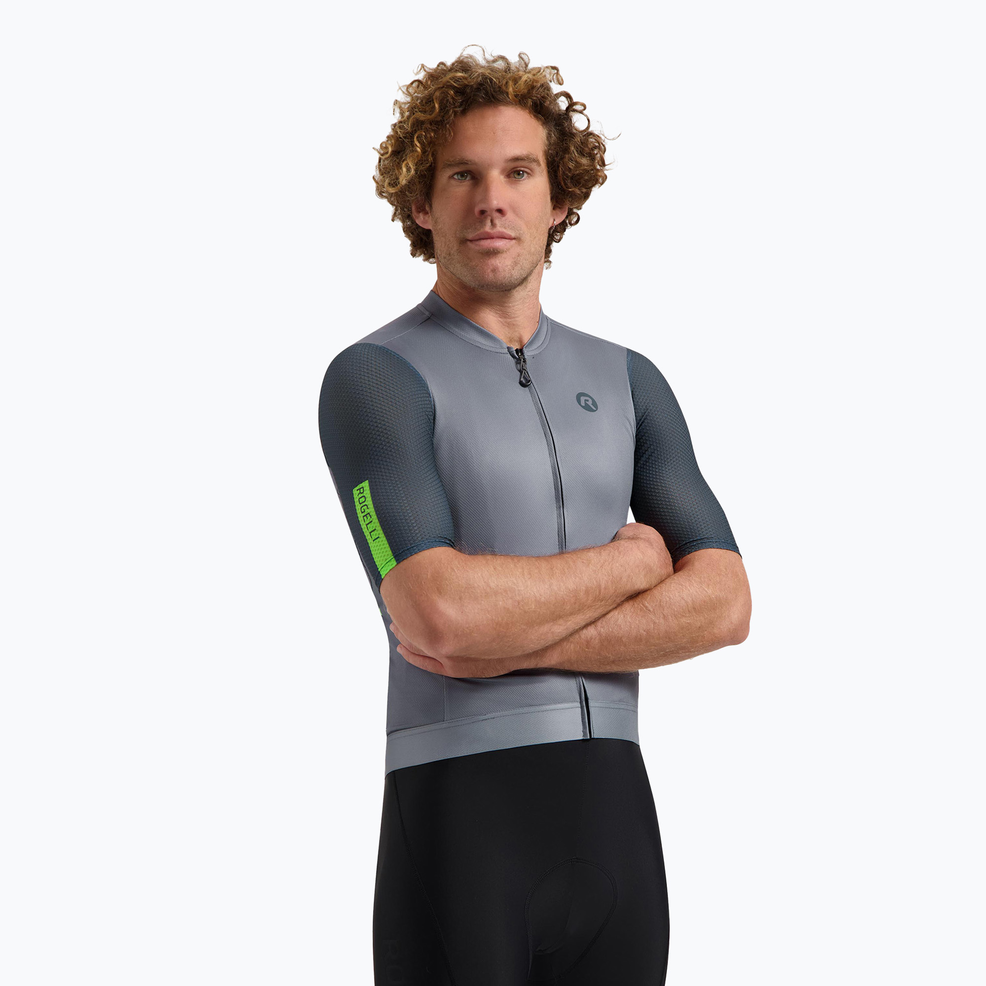 Maglia da ciclismo da uomo Rogelli Fast viola / verde (M) (Fast RC1000006)