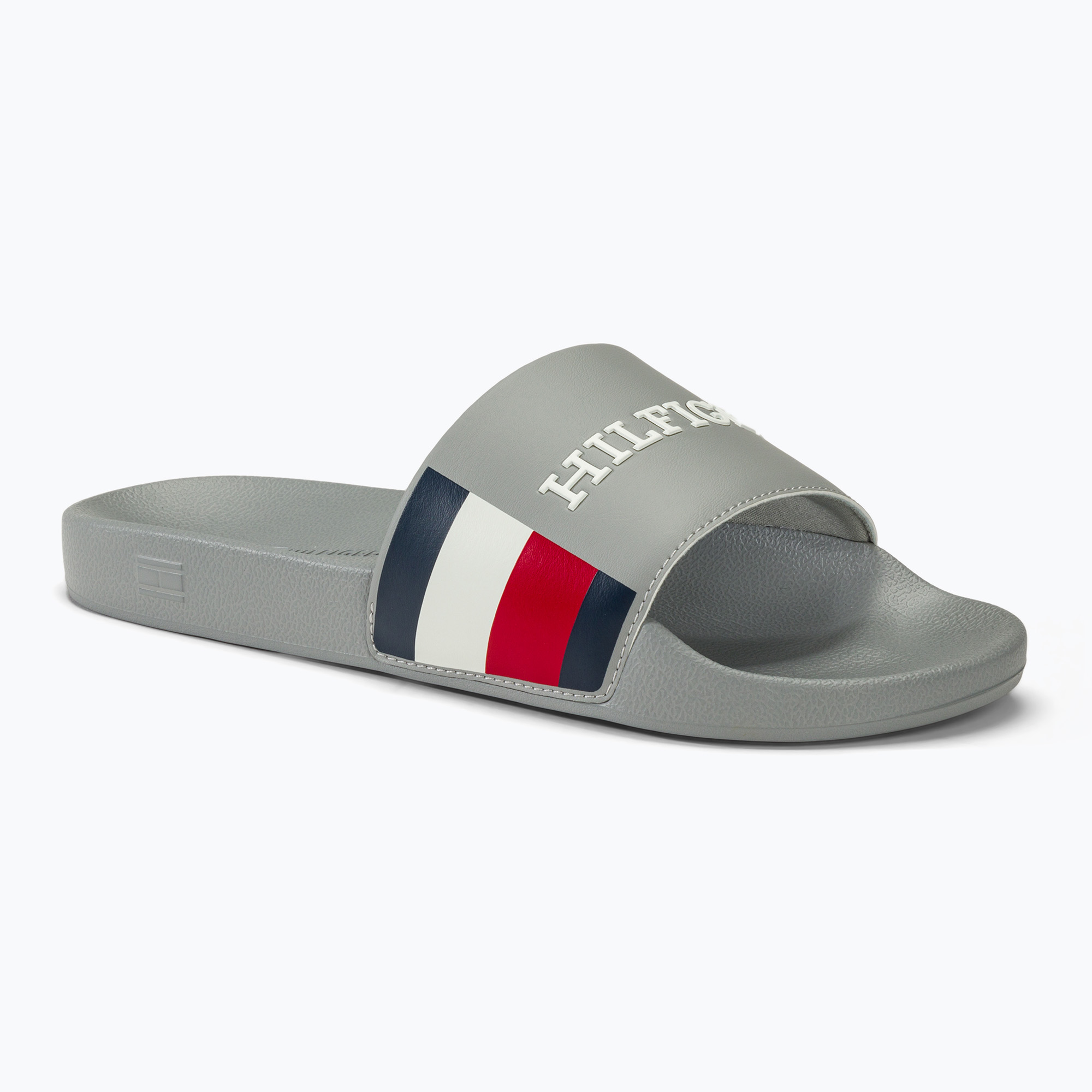 Tommy Hilfiger uomo RWB Pool Slide Ciabatte argento antico