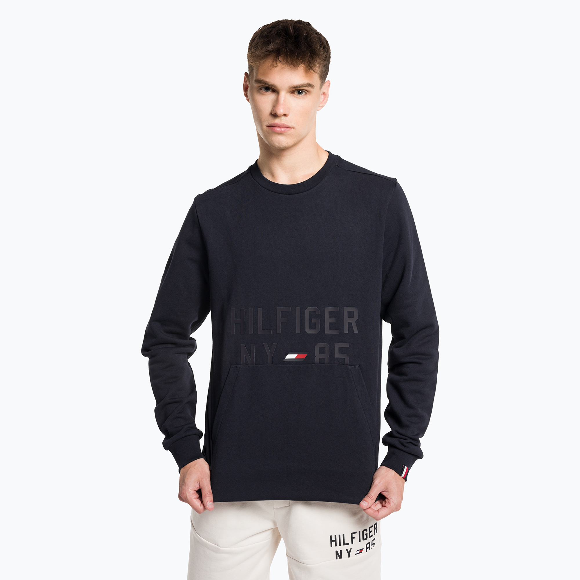 Felpa Tommy Hilfiger Graphic Crew uomo blu (L) (Graphic Crew MW0MW30399DW5)