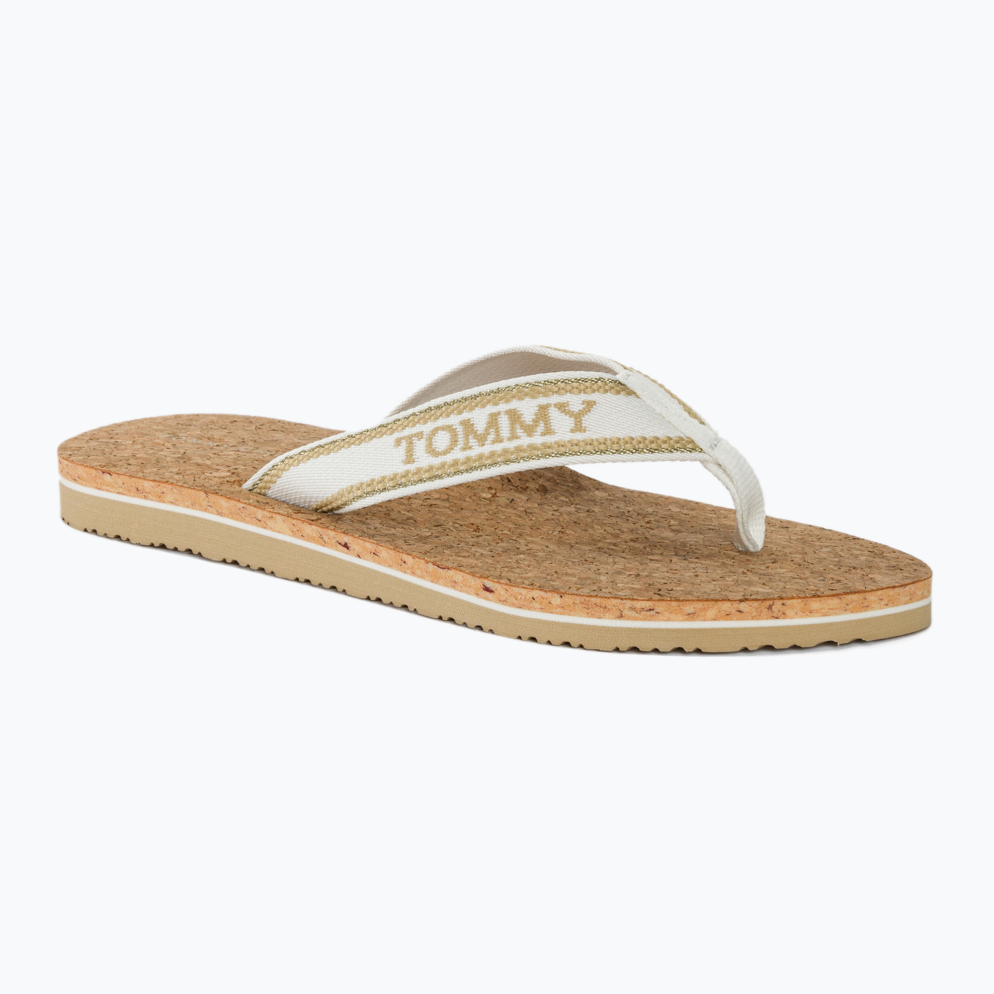 Tommy Hilfiger donna Cork Beach Sandal infradito in grano raccolto (38 EU) (Cork Beach Sandal FW0FW07904ACR)