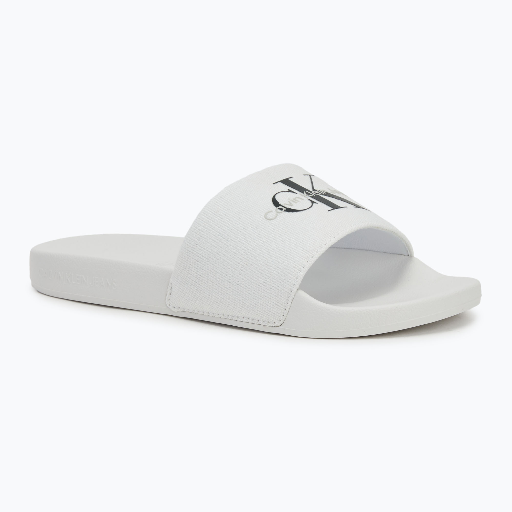 Calvin Klein YM0YM01271 Uomo Slide Monogram Cv bianco brillante/nero infradito (40 EU) (Slide Monogram Cv YM0YM0127101W)