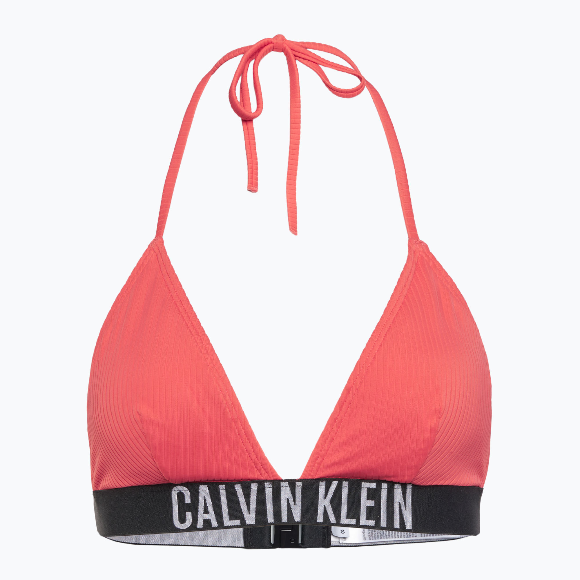 Calvin Klein top da bagno KW0KW02750 Intense Power Rib Triangle-RP corallo abbagliante (S) (Intense Power Rib Triangle-RP KW0KW02750U07)
