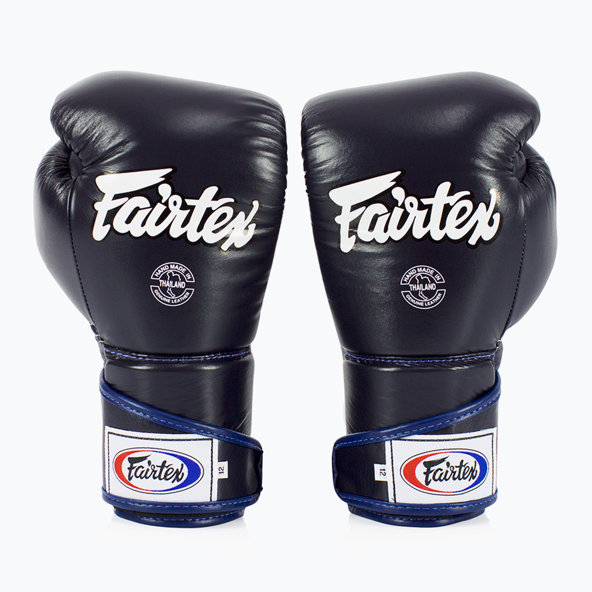 Guantoni da boxe Fairtex Stylish Angular Sparring - Pollice bloccato blu (18 oz) (Stylish Angular Sparring BGV6-BU)