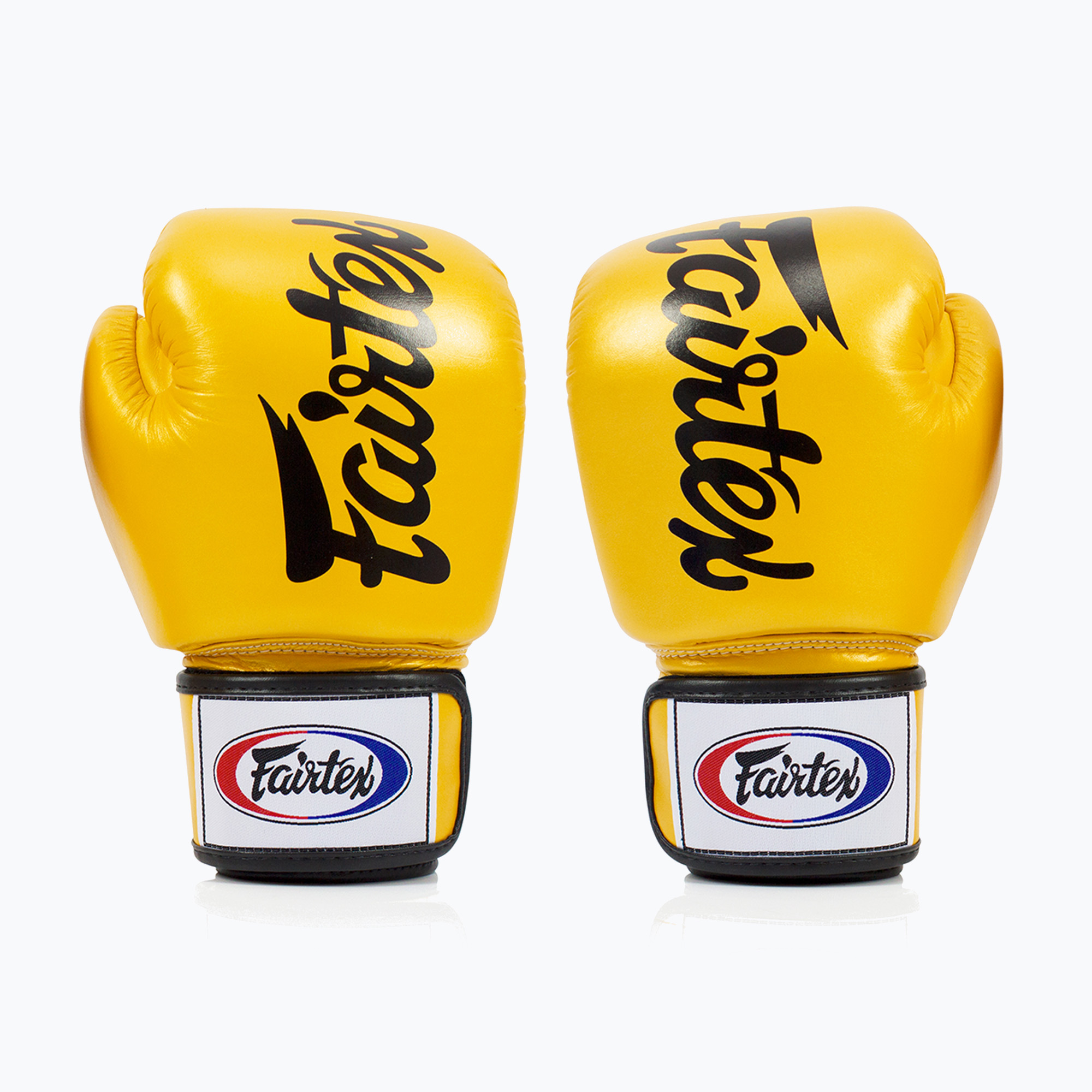 Guantoni da boxe dorati Fairtex Deluxe Tight-Fit (12 oz) (Deluxe Tight-Fit BGV19-BK)