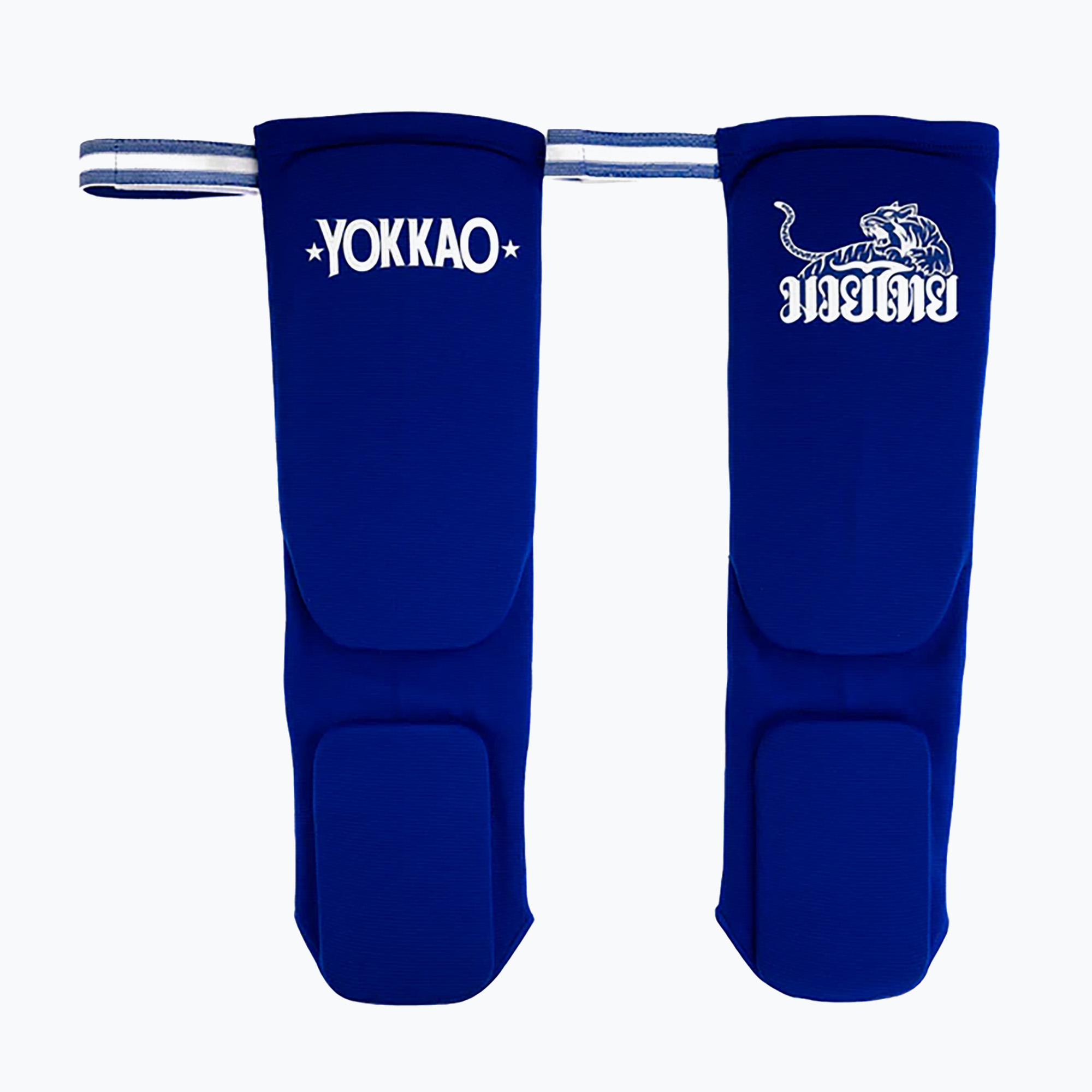 YOKKAO Muay Thai Boxing protezioni tibia in cotone blu (Muay Thai Boxing SYGL-003)