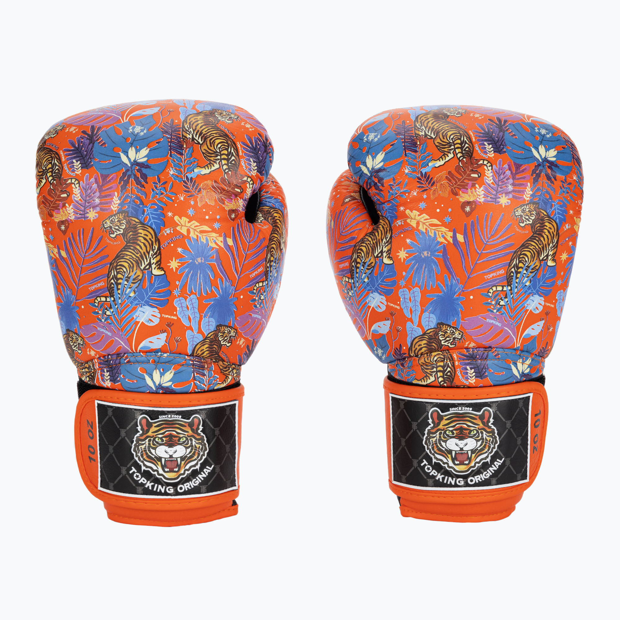 Guantoni da boxe Top King Boxing Wild Tiger nero/arancio