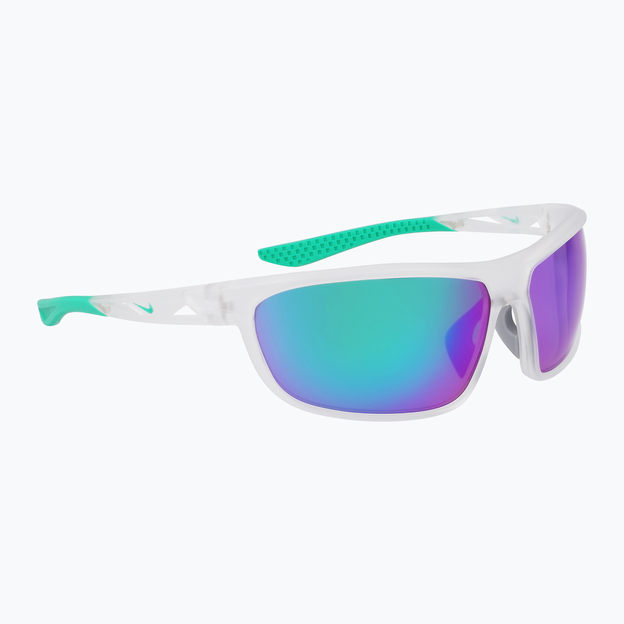 Occhiali da sole Nike Windtrack Run opachi, trasparenti e verdi a specchio (Windtrack Run EV24003-902)