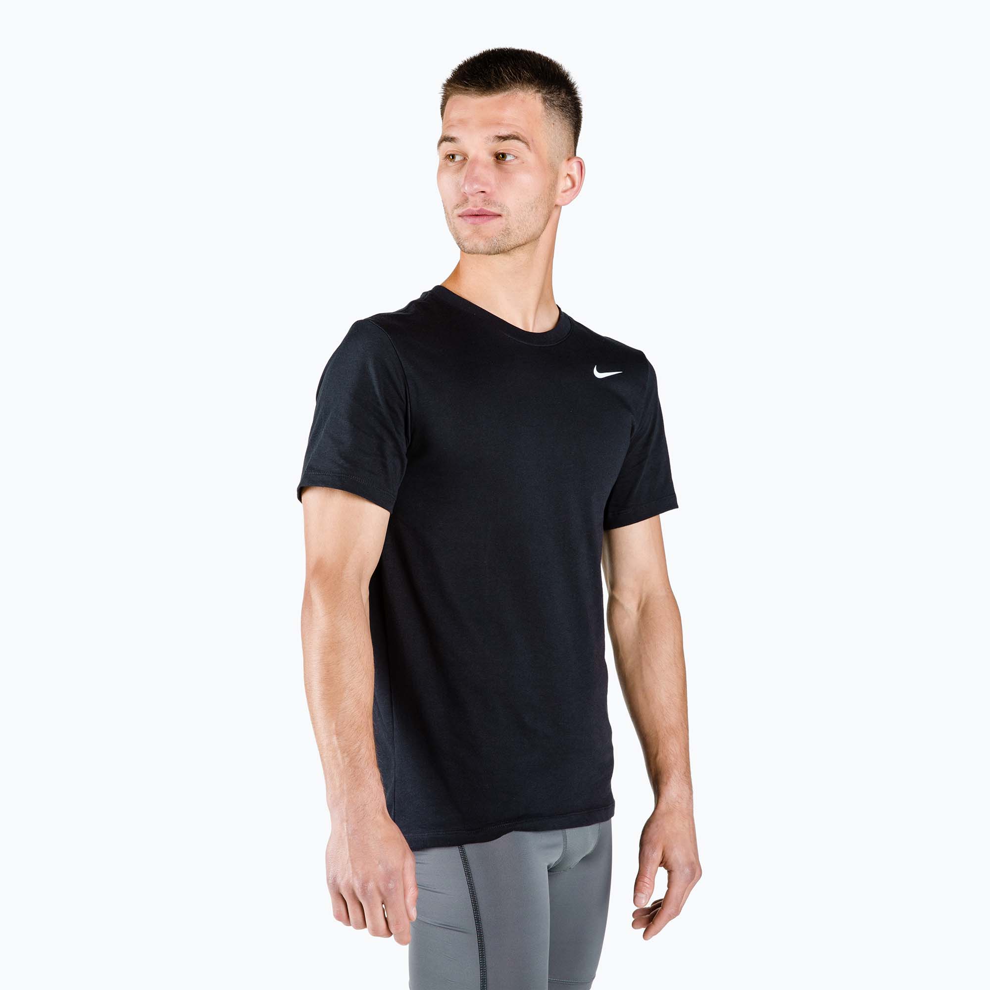 Maglietta da allenamento Nike Dri-Fit da uomo, bianco/nero (S) (Dri-Fit AR6029)